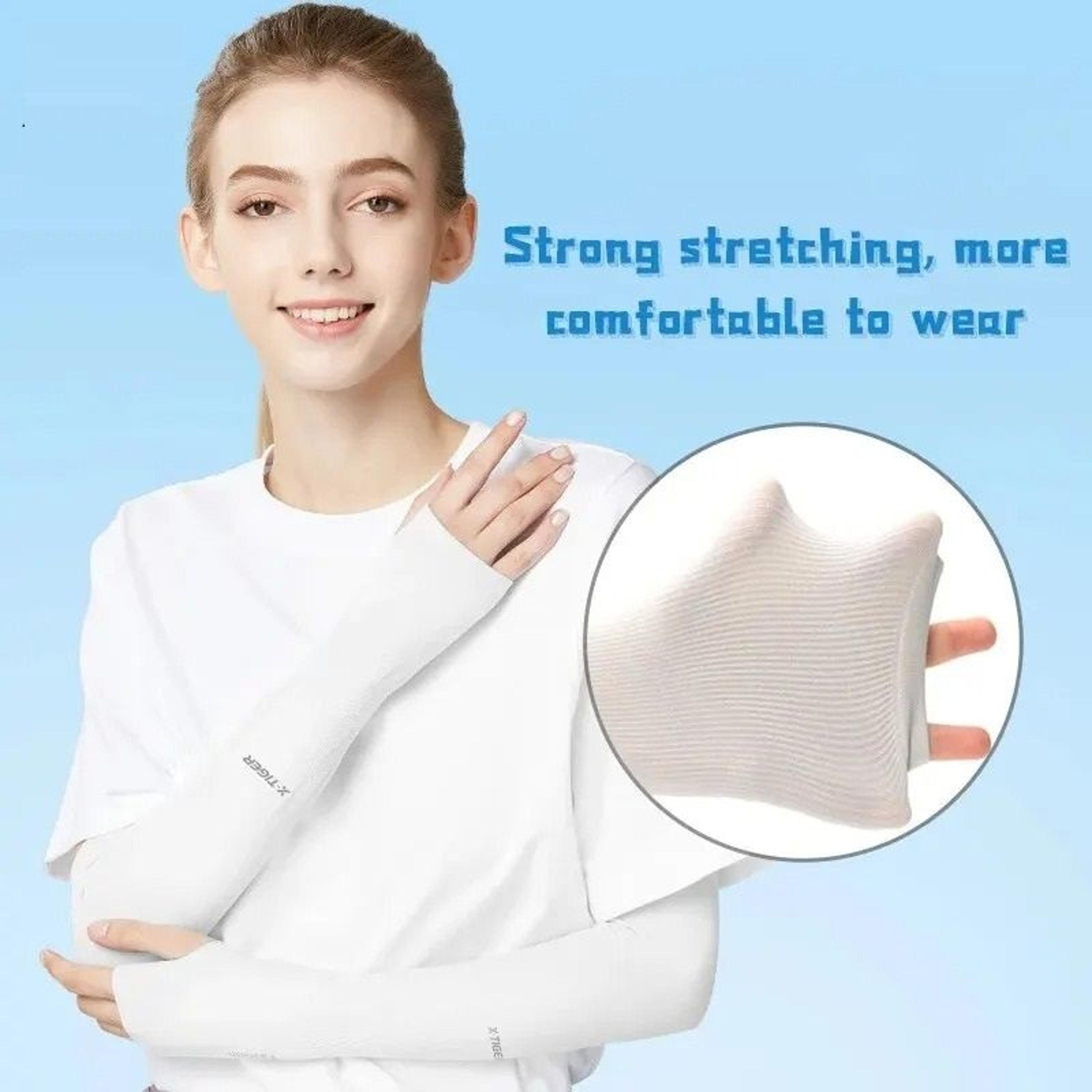 Summer Ice Cloth Cycling Arm Sleeves Sun Protection 2