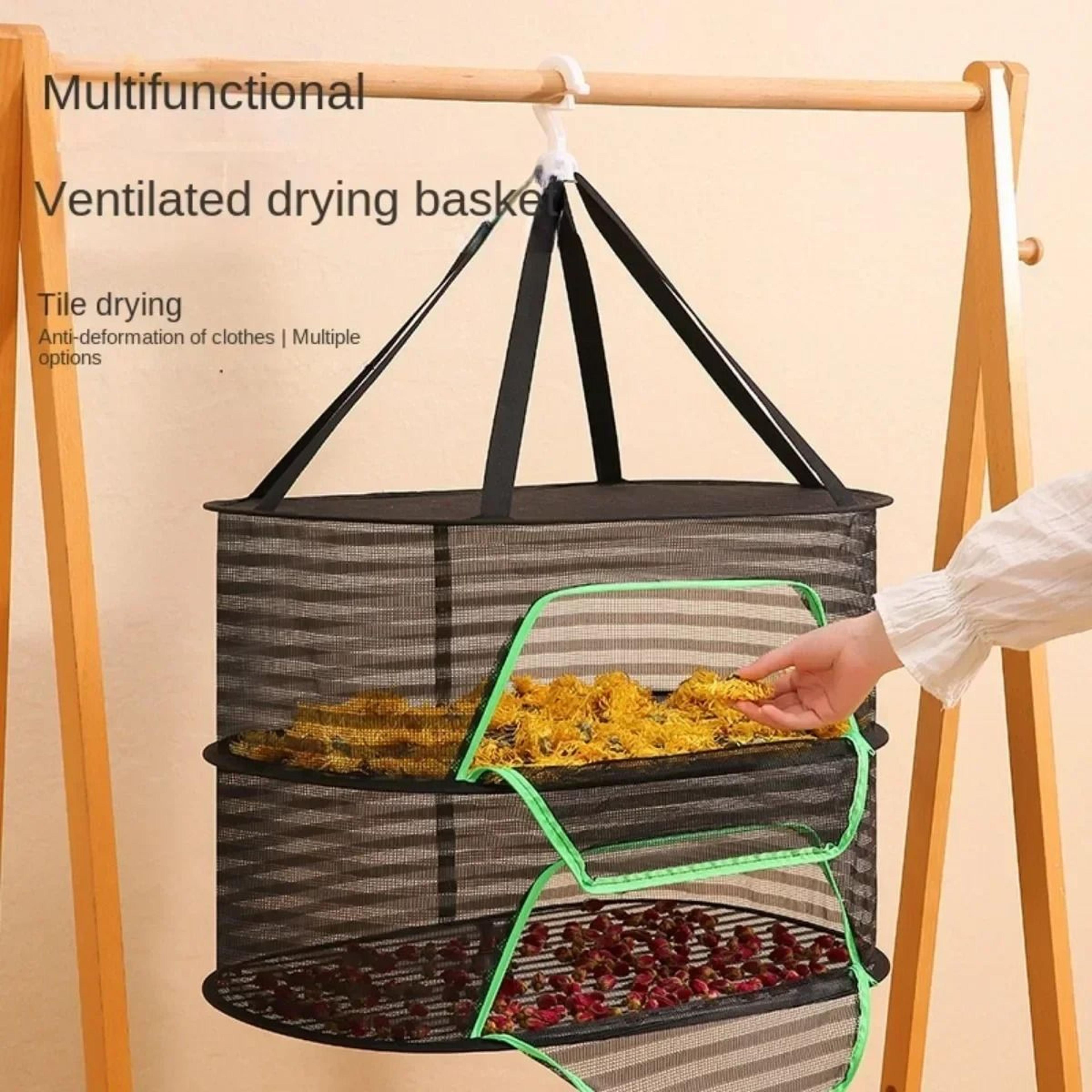 Multi Layer Foldable Hanging Herb And Food Drying Net 1