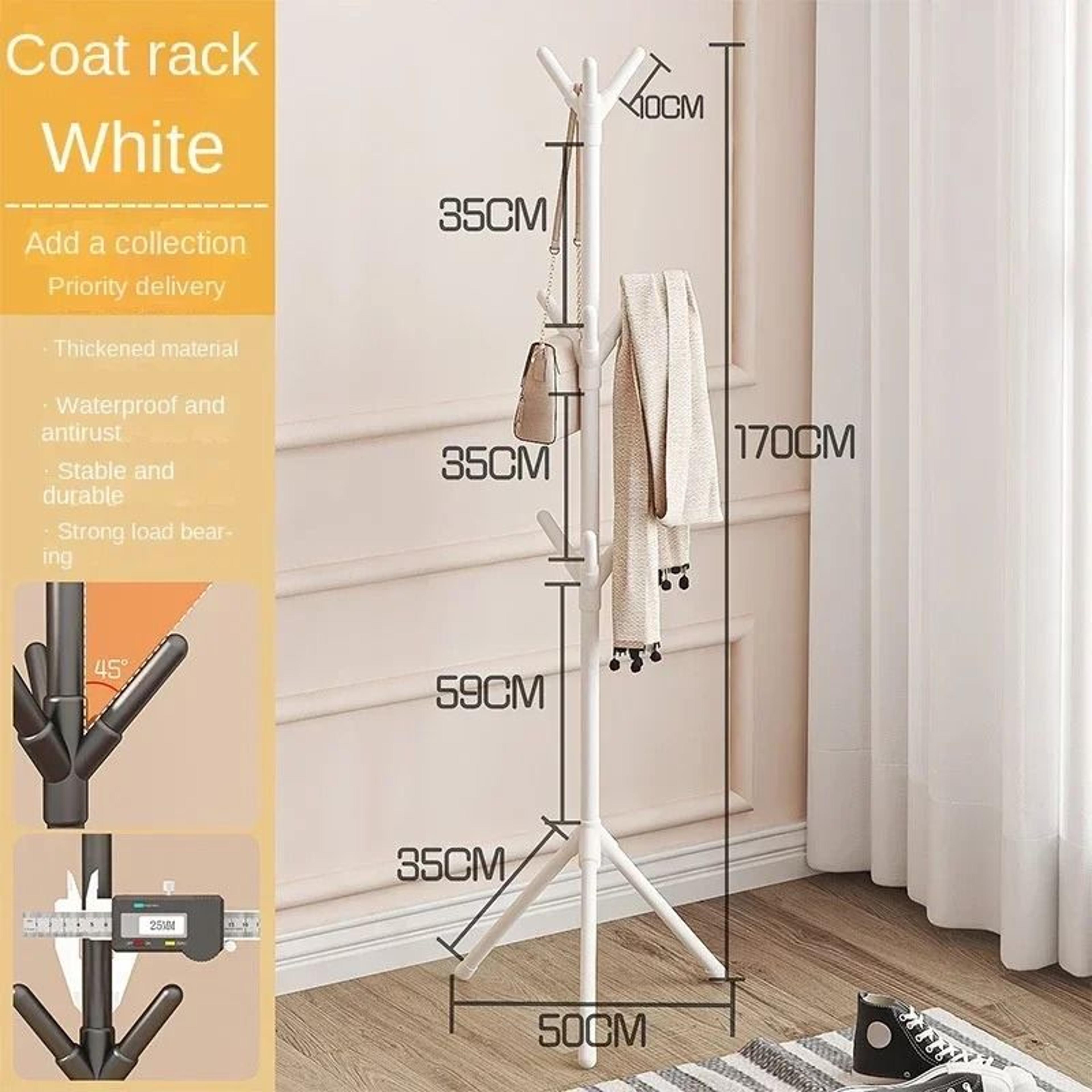 Tree Branch Shape Multi Hook Mobile Coat Rack Stand 7