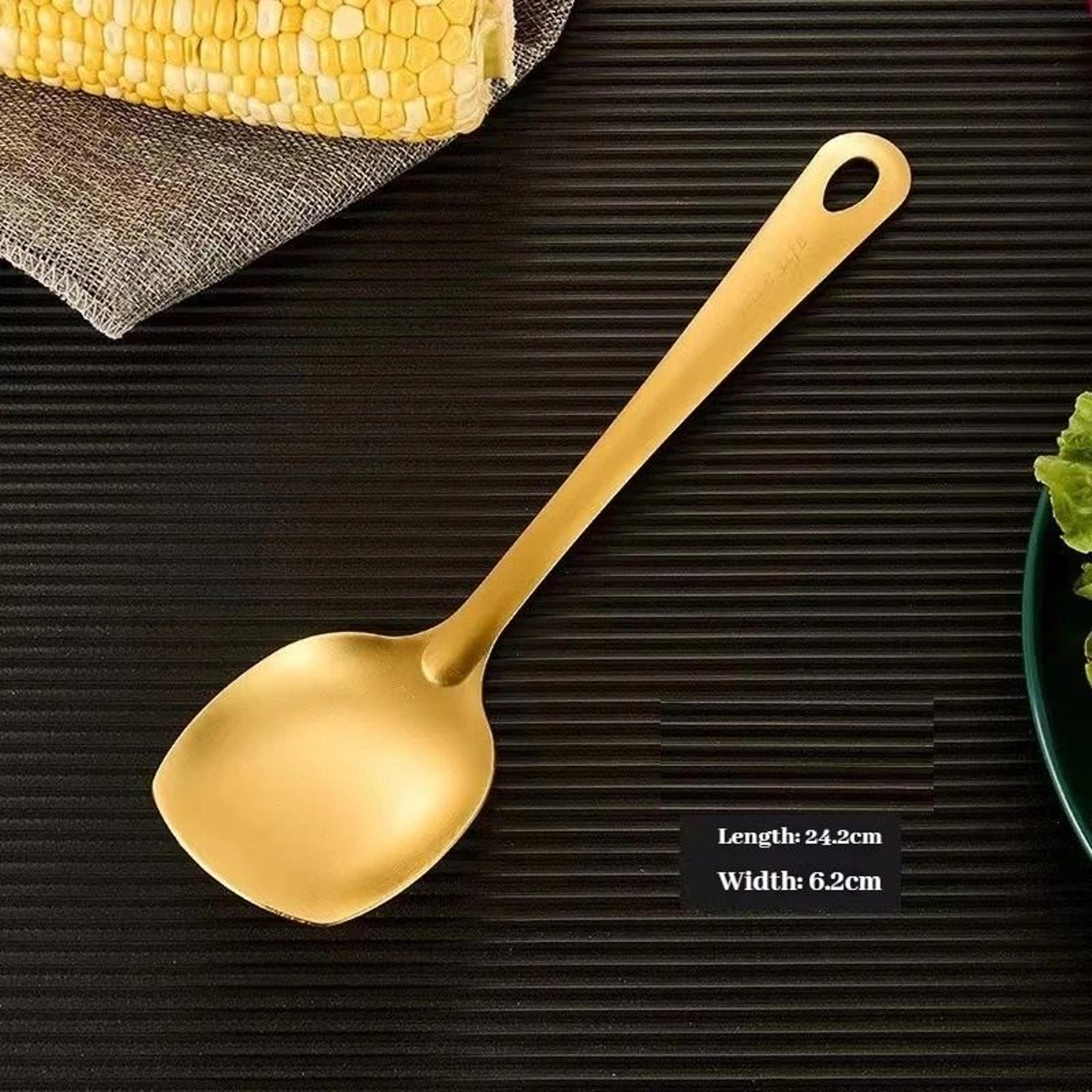 6 Piece Stainless Steel Golden Korean Cutlery Set 8