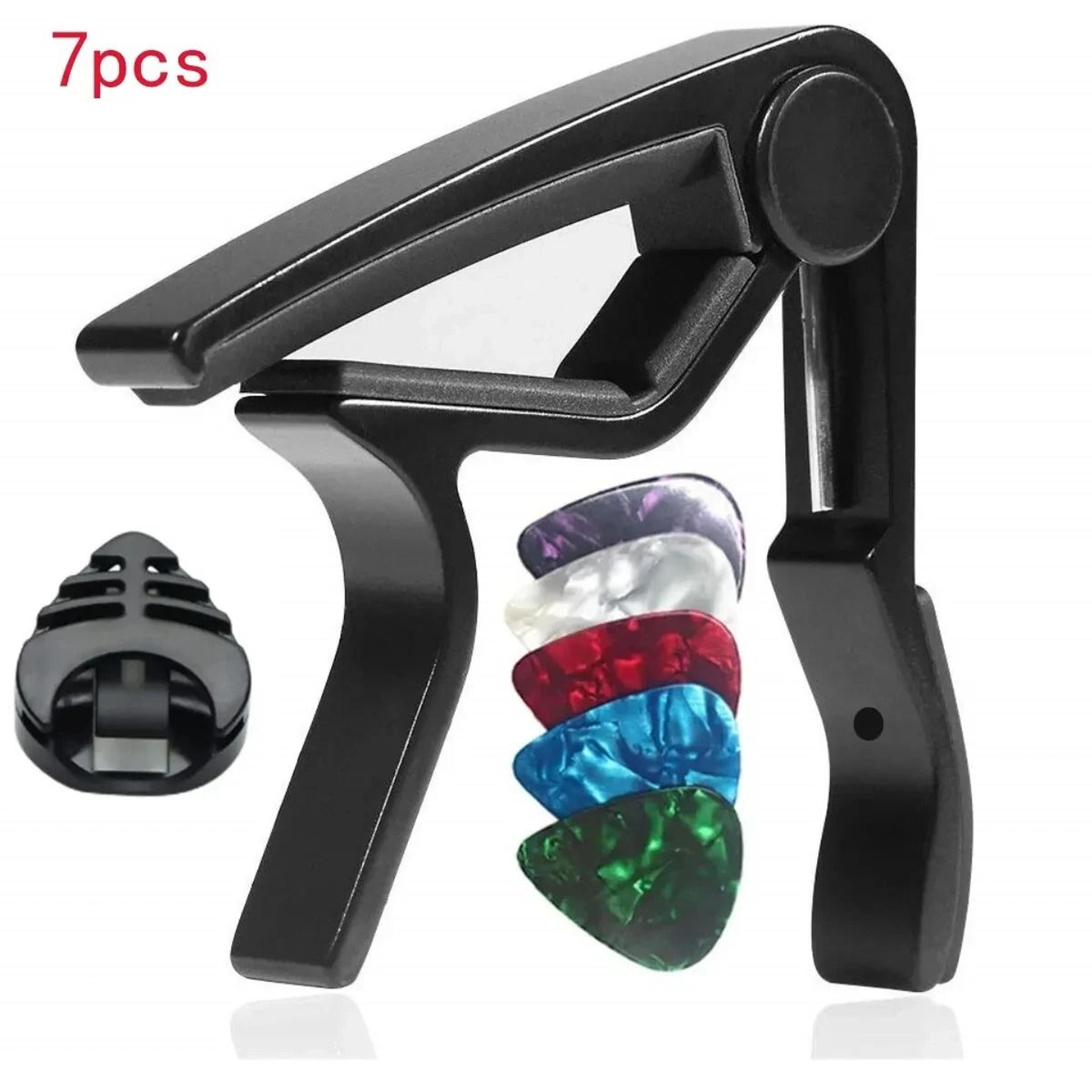 7 Piece Guitar Capo Set With 5 Picks And 1 Holder 11