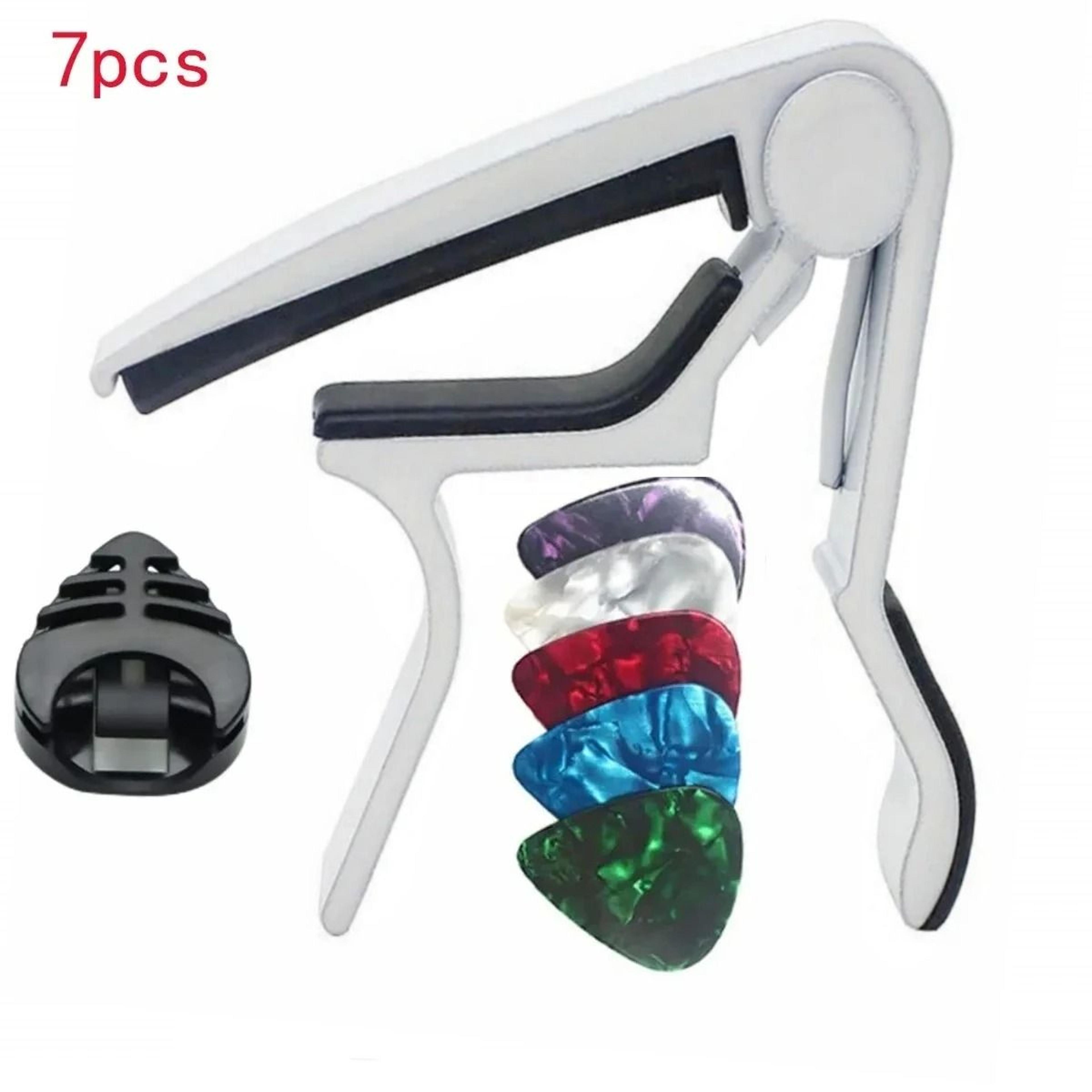 7 Piece Guitar Capo Set With 5 Picks And 1 Holder 8