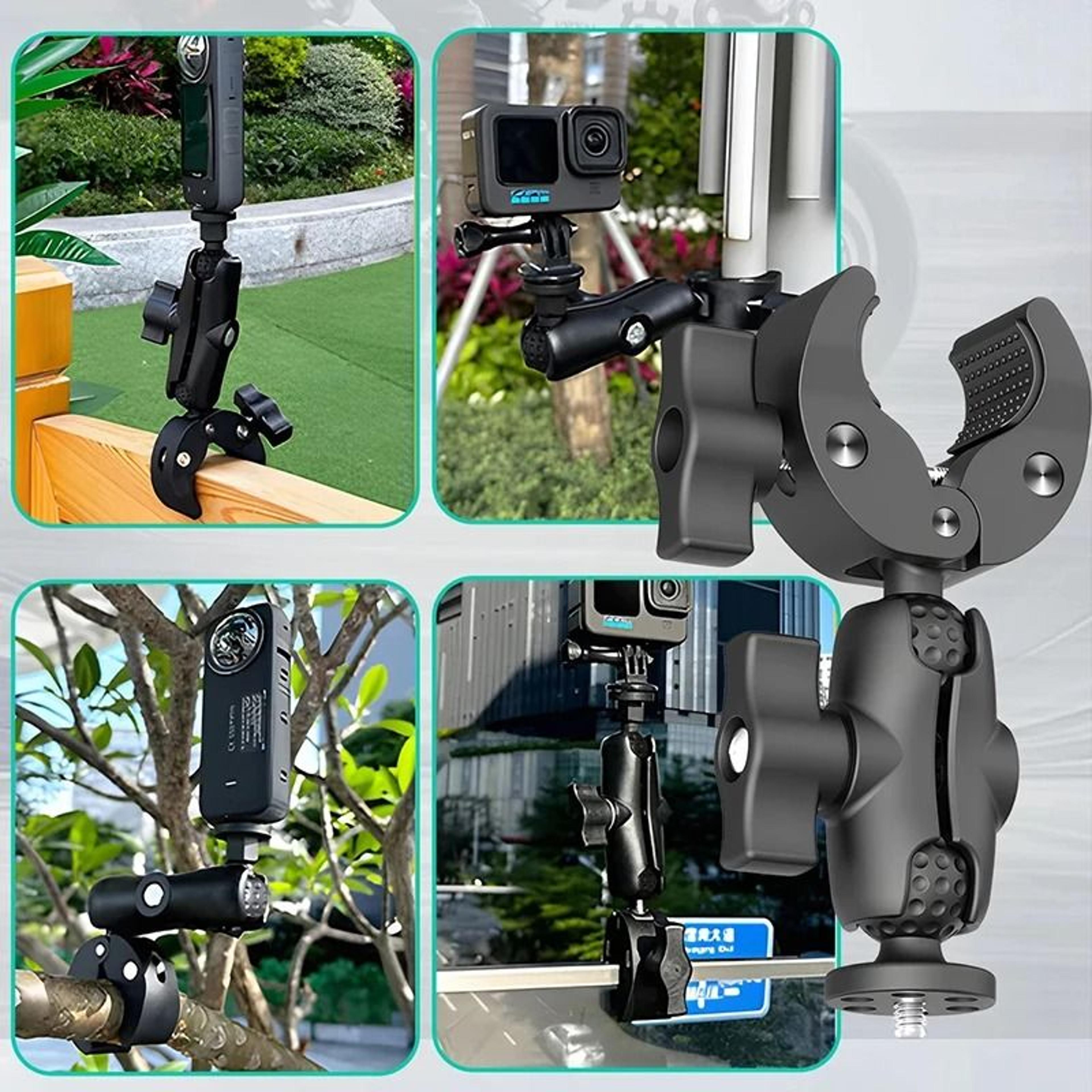Double Clamp Camera Mount For Motorcycles And Handlebars 4