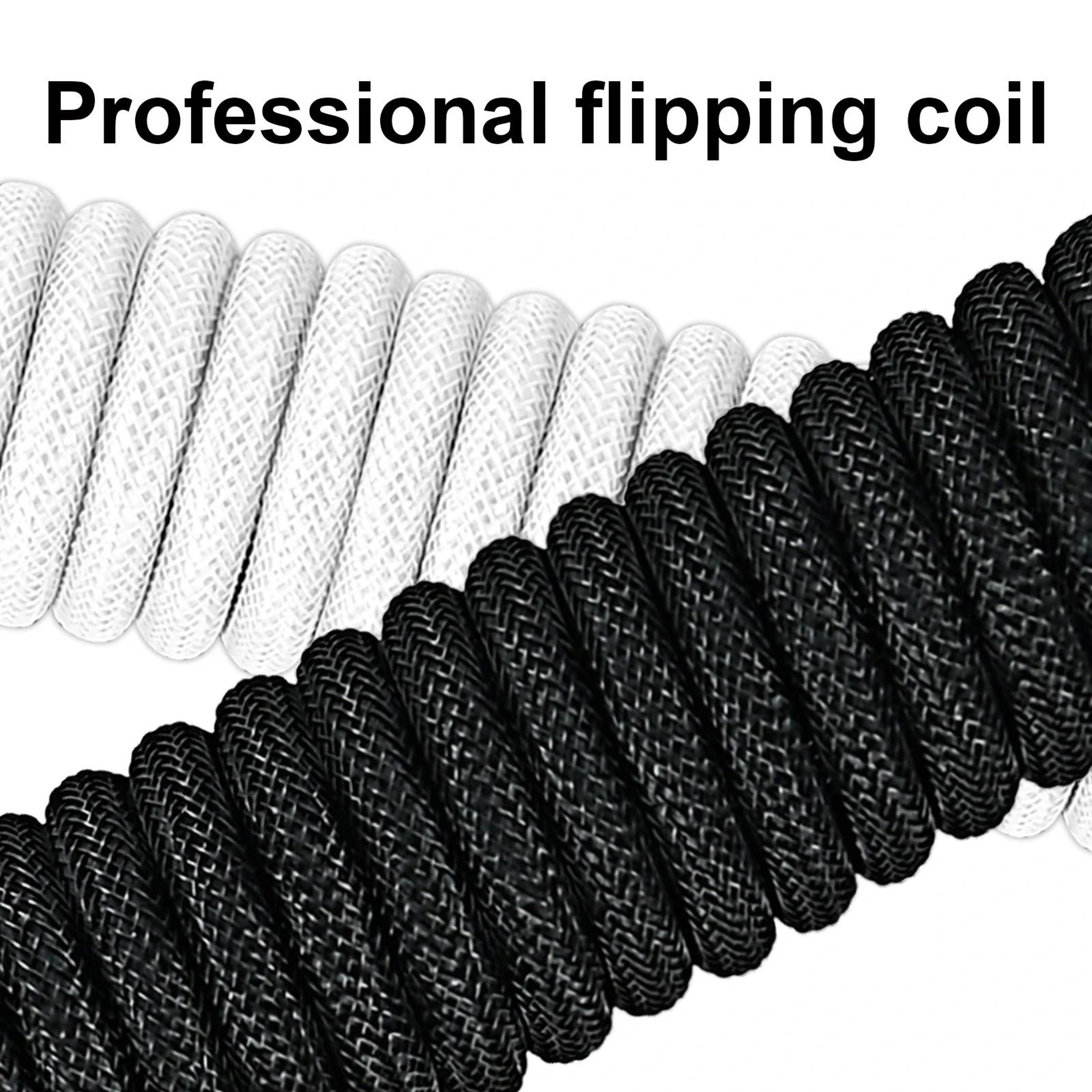 Type C Mechanical Keyboard Coiled Cable With Aviator Connector 4