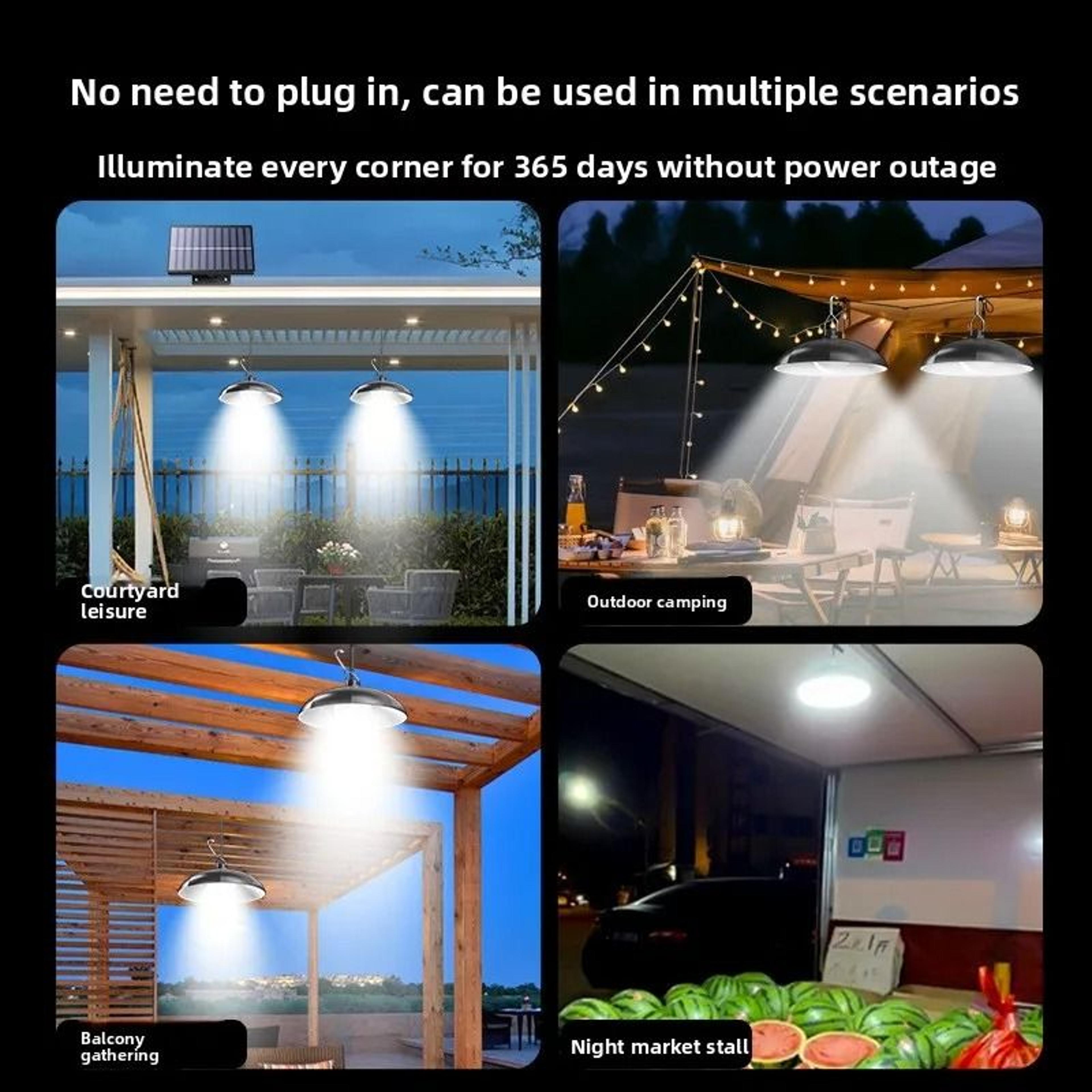 Premium Solar Powered Chandelier Pendant Light 5