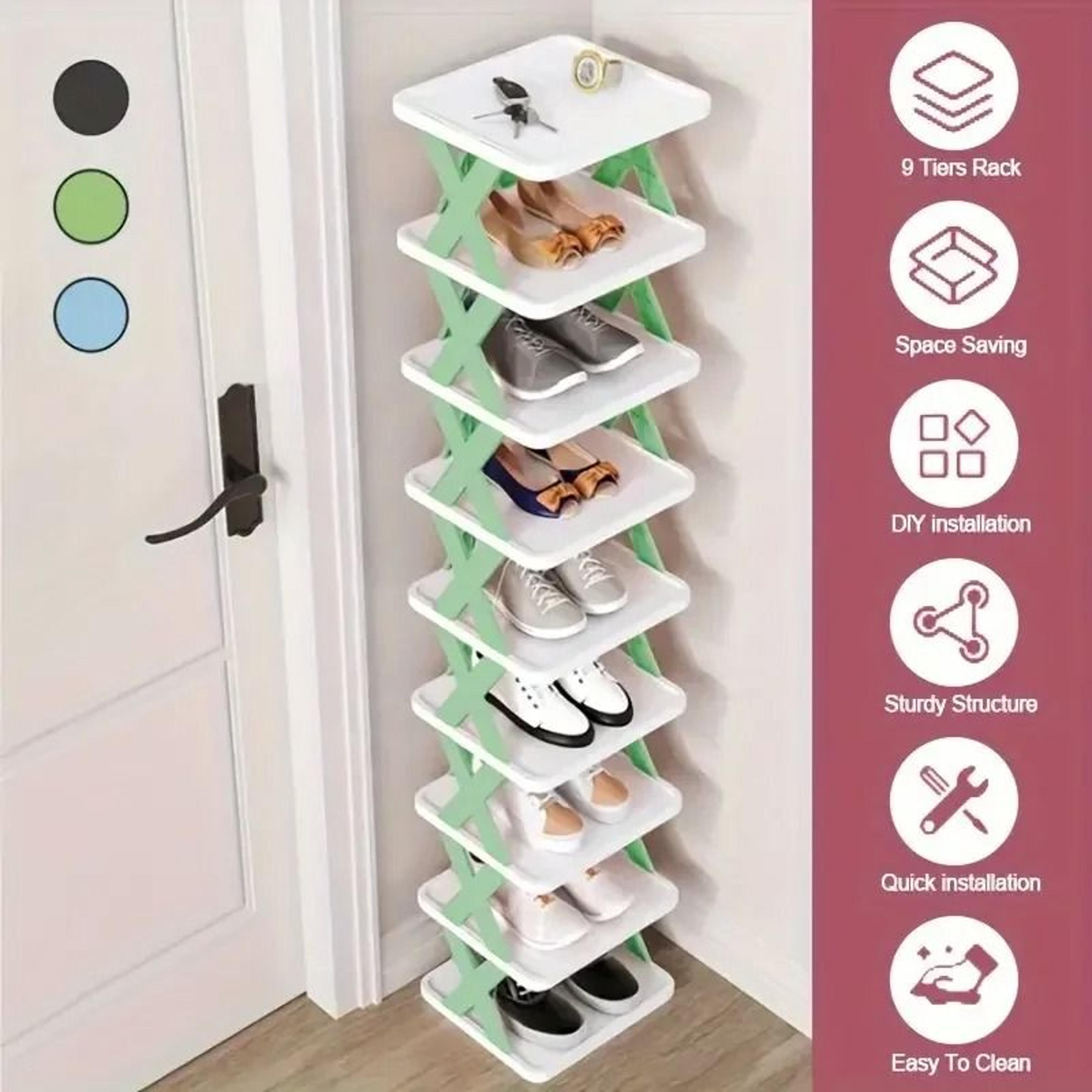 Vertical Space Saving Multi Layer Shoe Organizer 7
