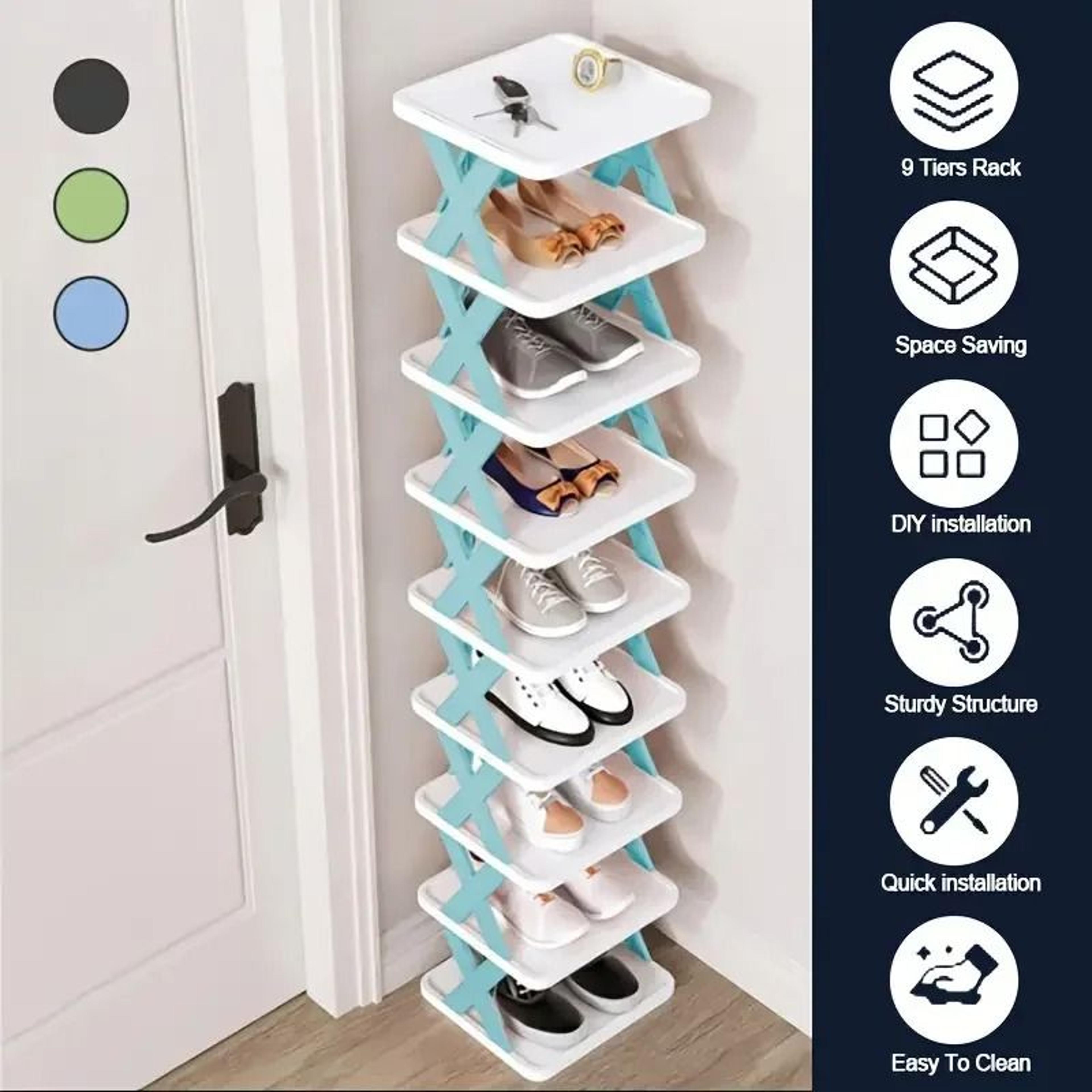 Vertical Space Saving Multi Layer Shoe Organizer 10