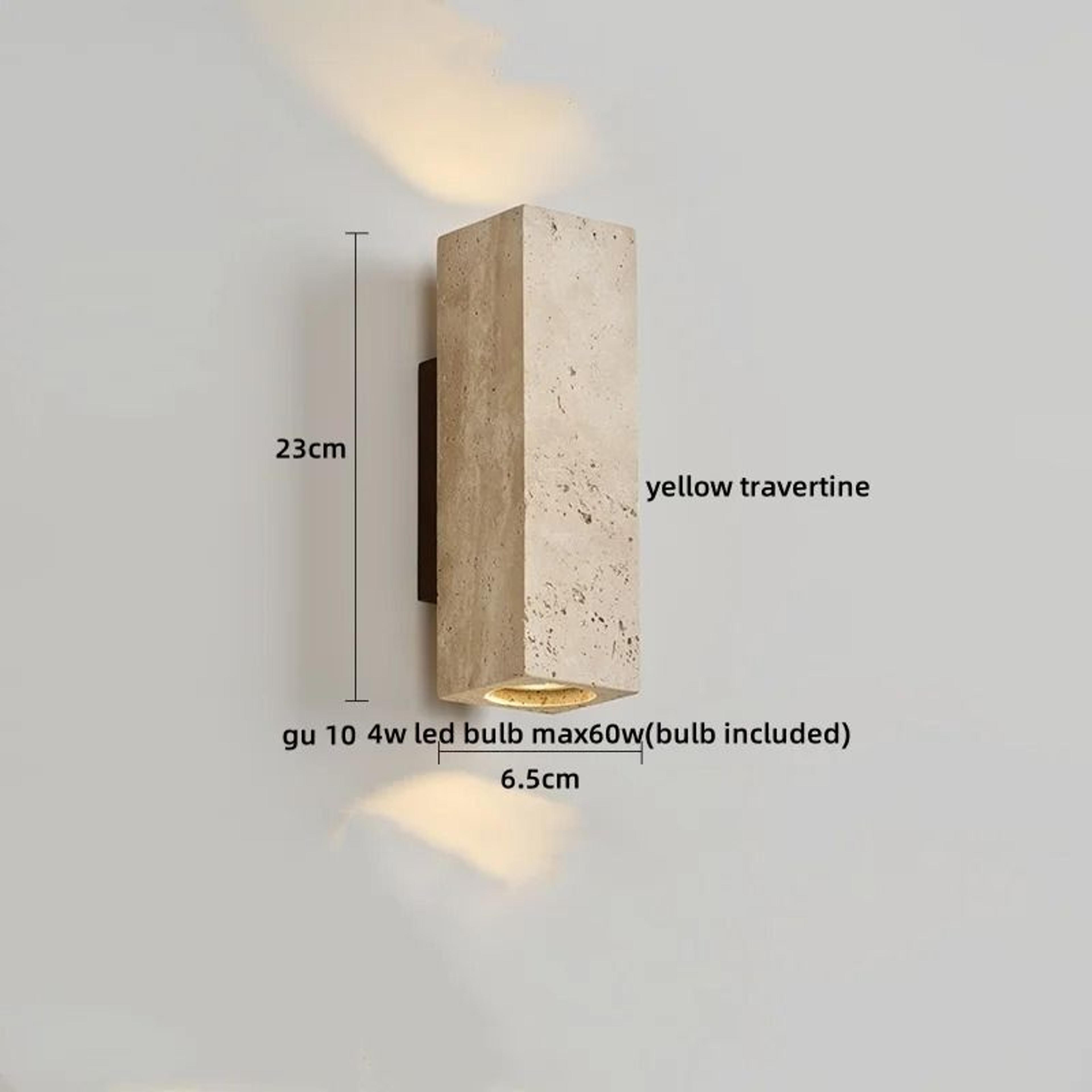 Nordic Architectural Travertine And Wood Luminary System 14