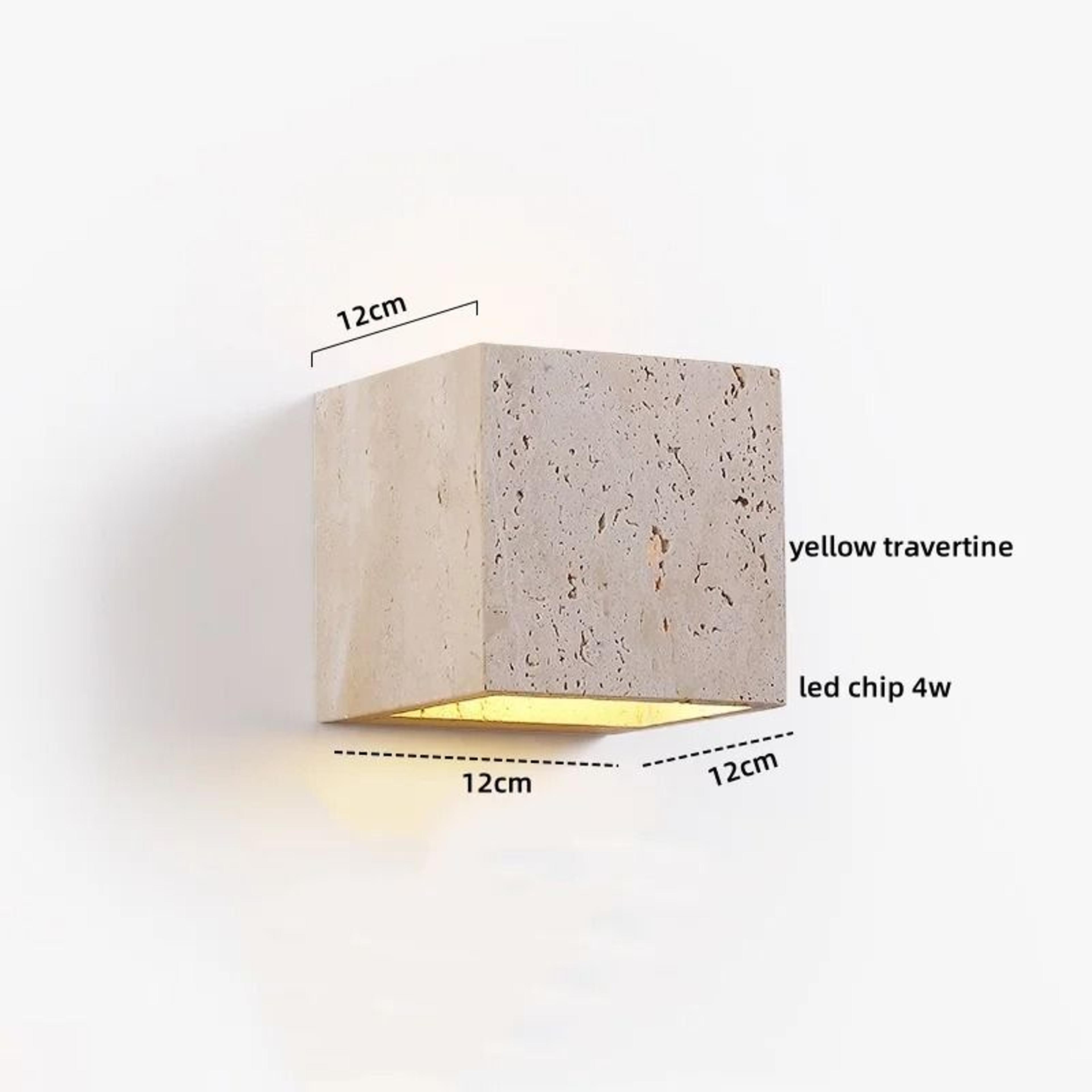 Nordic Architectural Travertine And Wood Luminary System 17