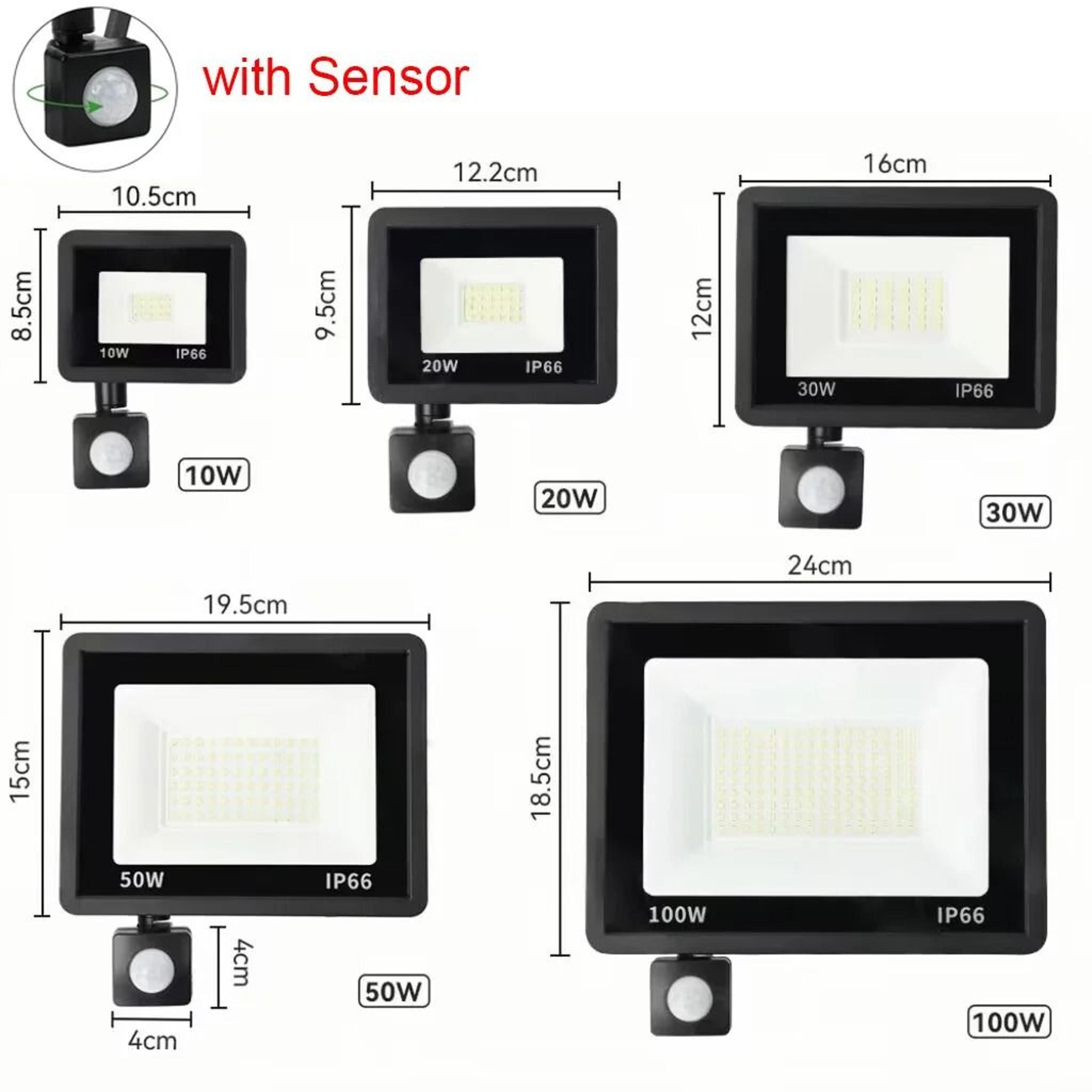 Ultra Bright PIR Motion Sensor LED Floodlight Series 6