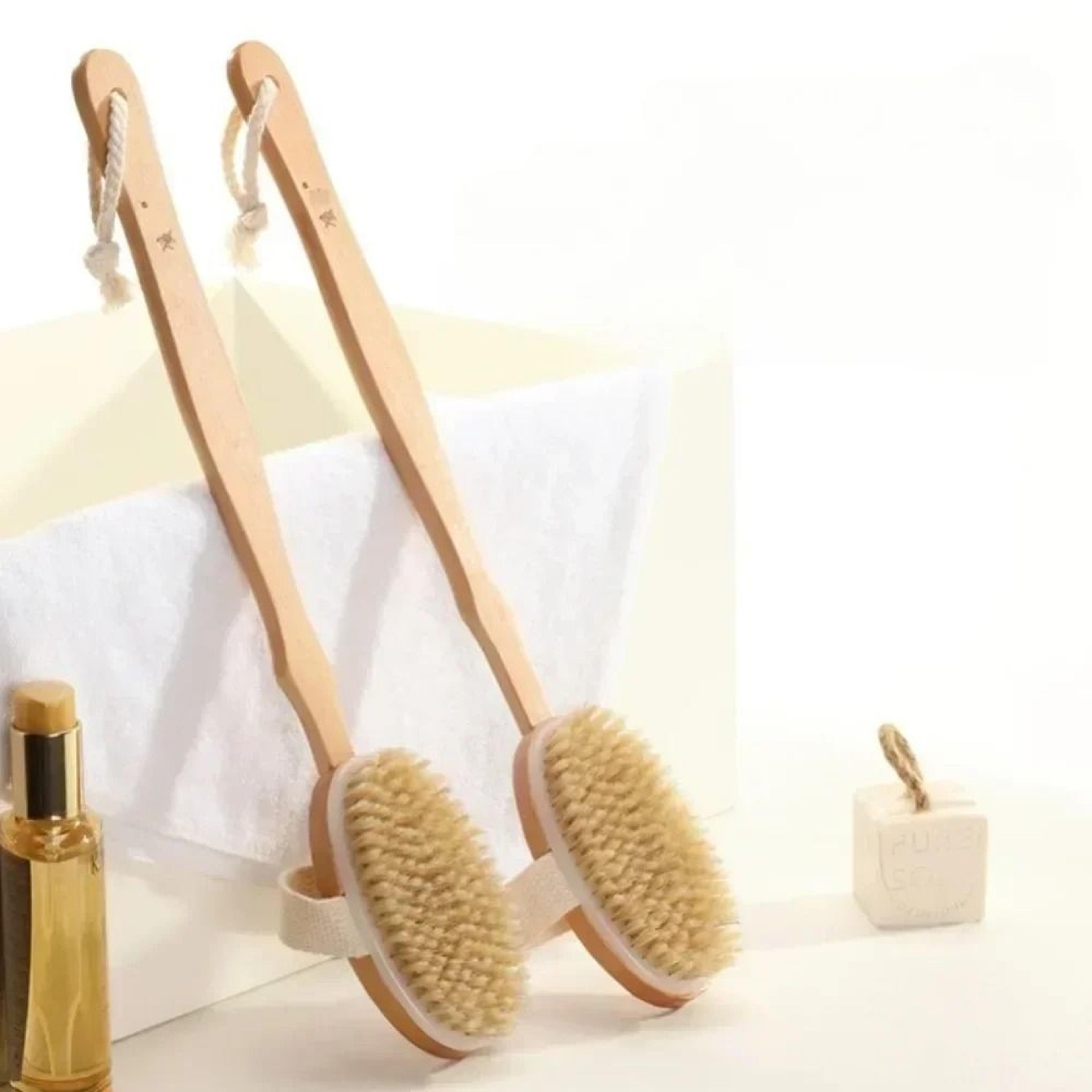 Natural Bristle Detachable Back Scrubber 4