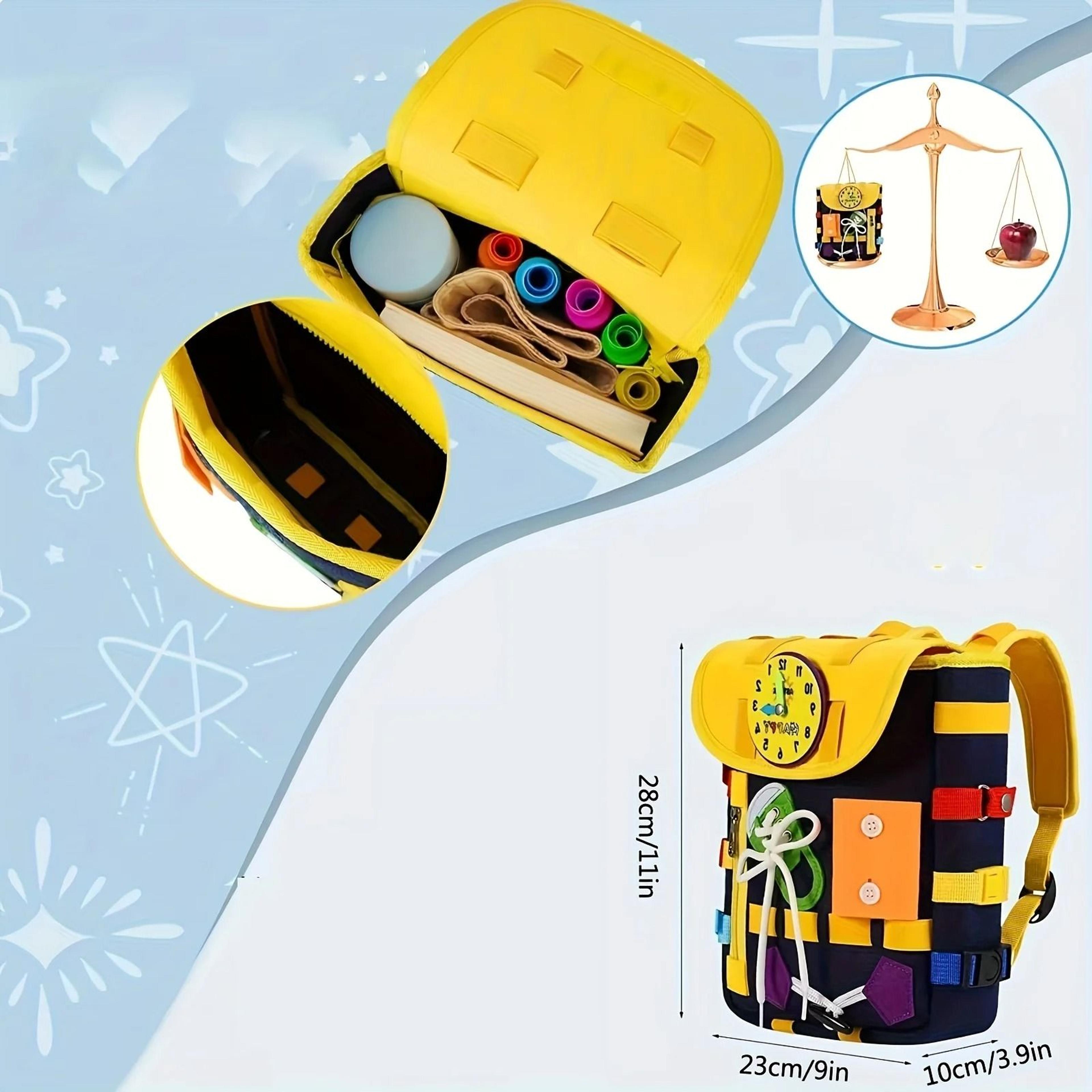 Montessori Sensory Busy Board Educational Backpack 2