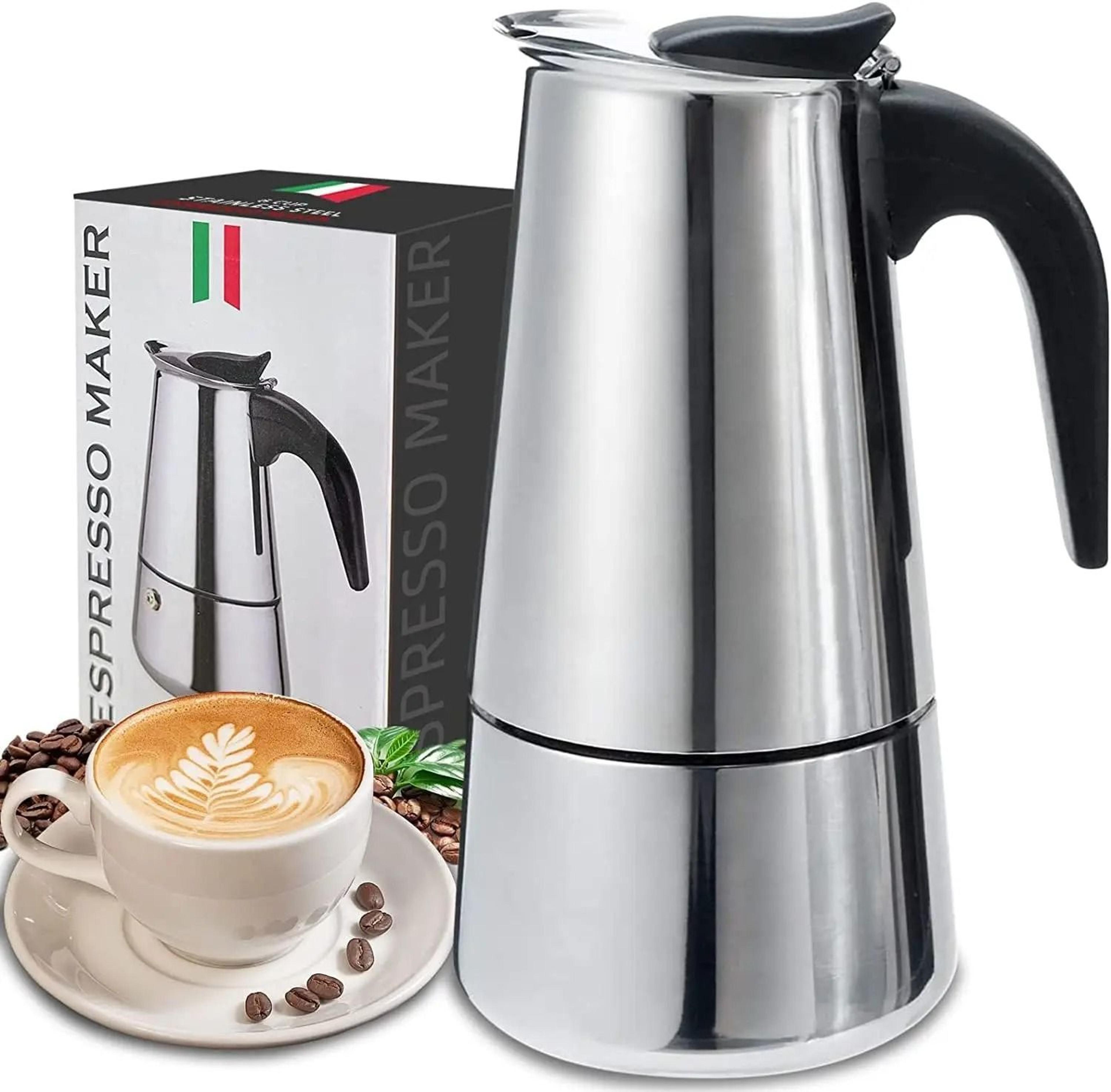traditional stove top espresso and latte extraction chamber
