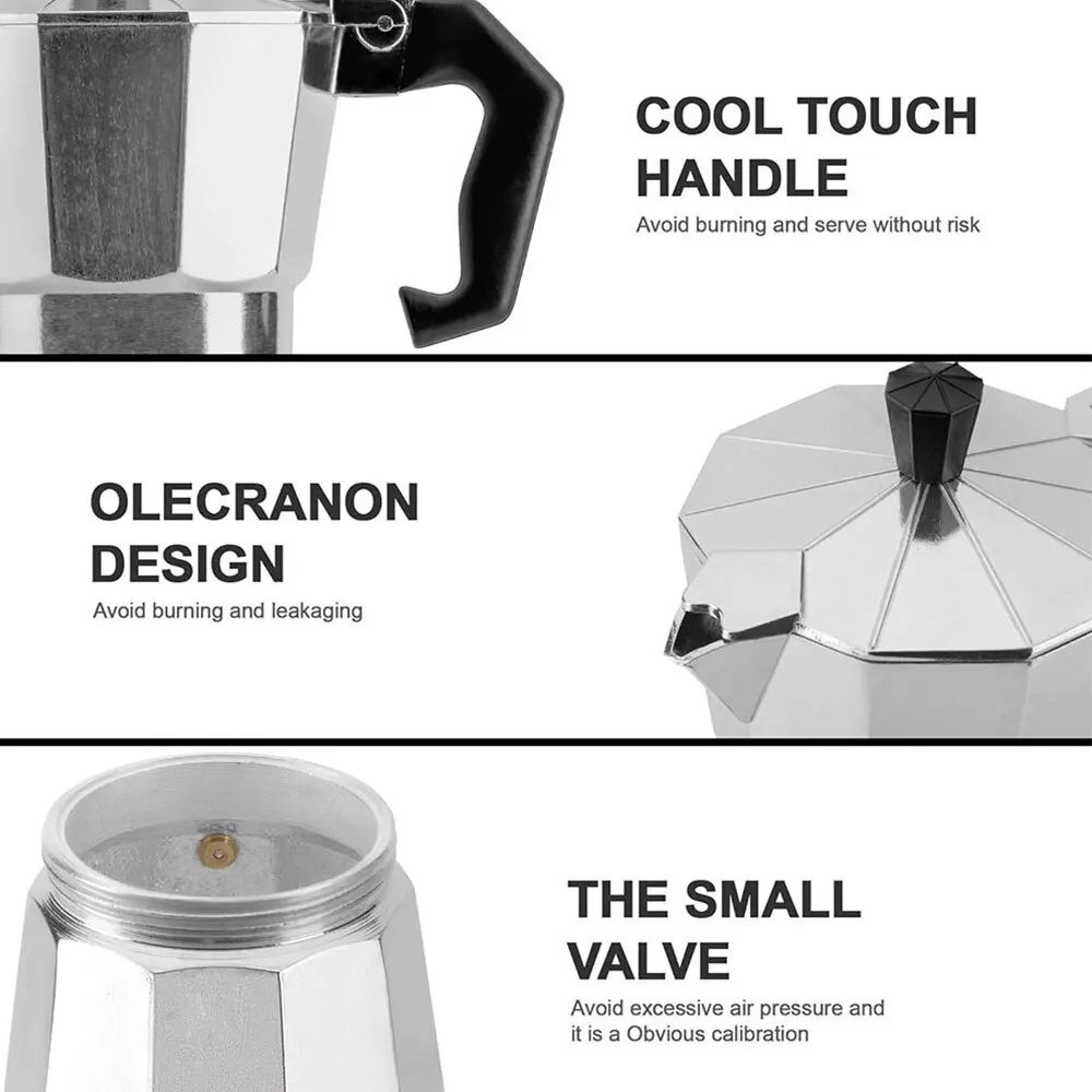 Aluminum Moka Coffee Pot For Home Office And Outdoor Brewing 1