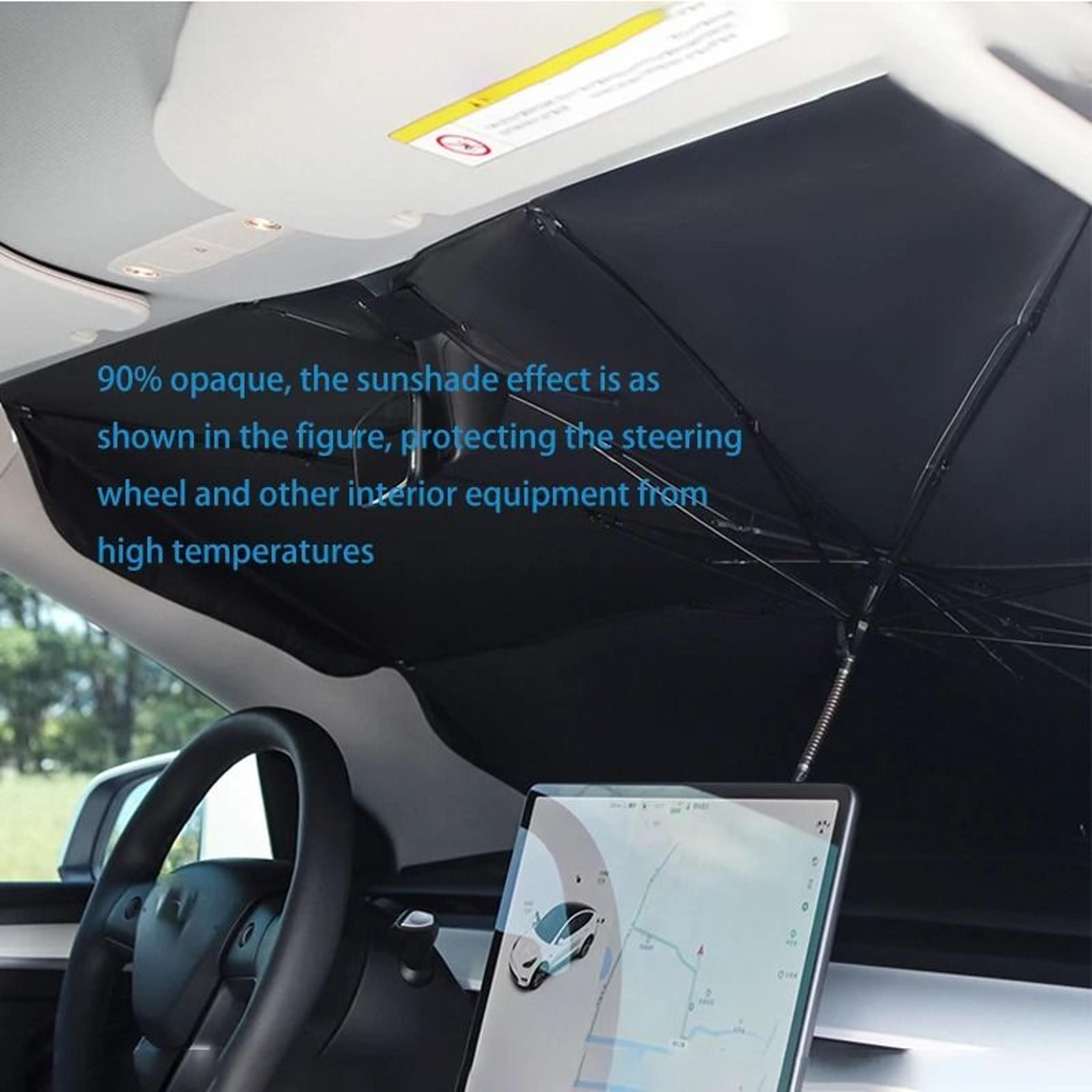 Retractable Windshield Sunshade Parasol 2