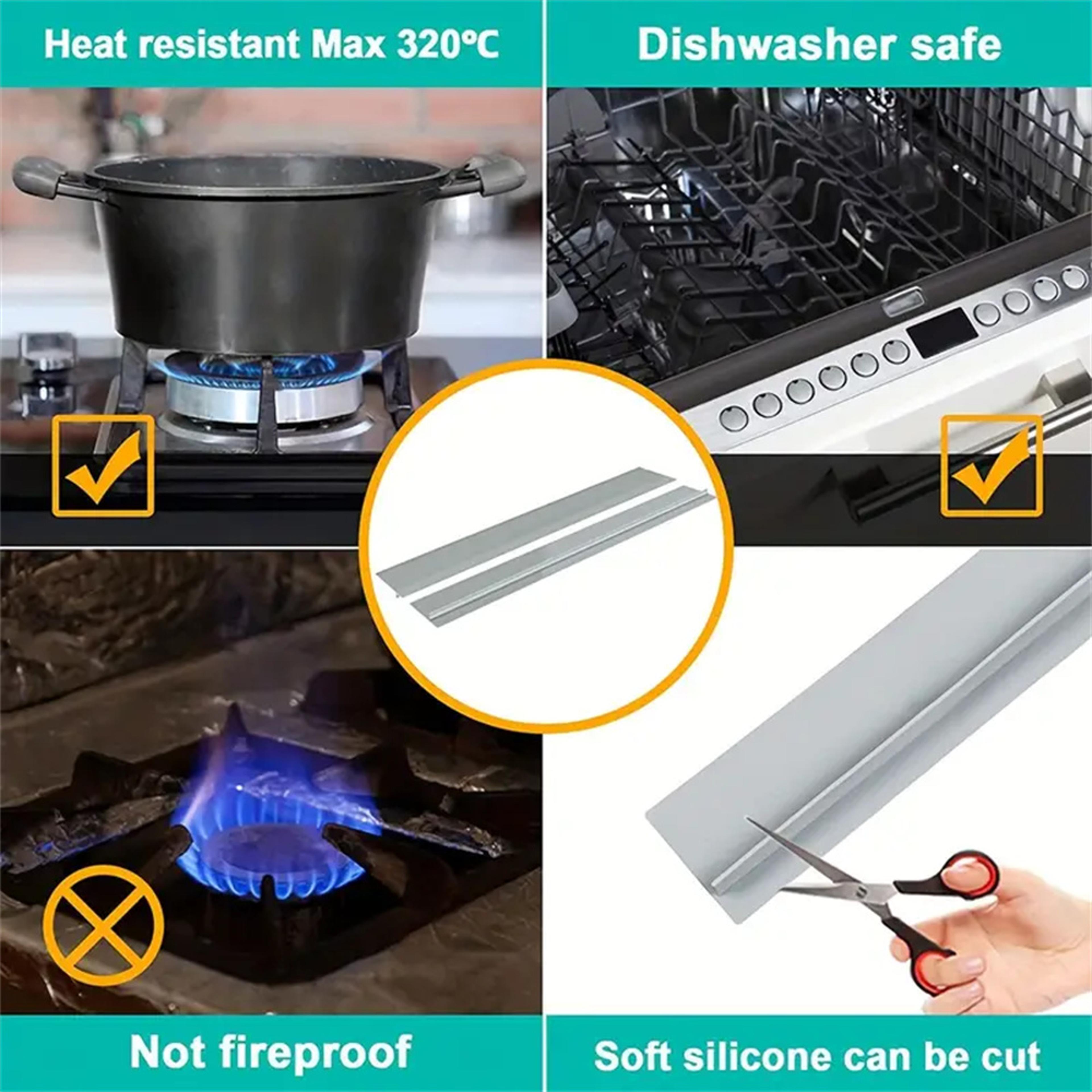 Silicone Stove Counter Gap Cover  Keep Kitchen Cracks Clean  SpillFree 5