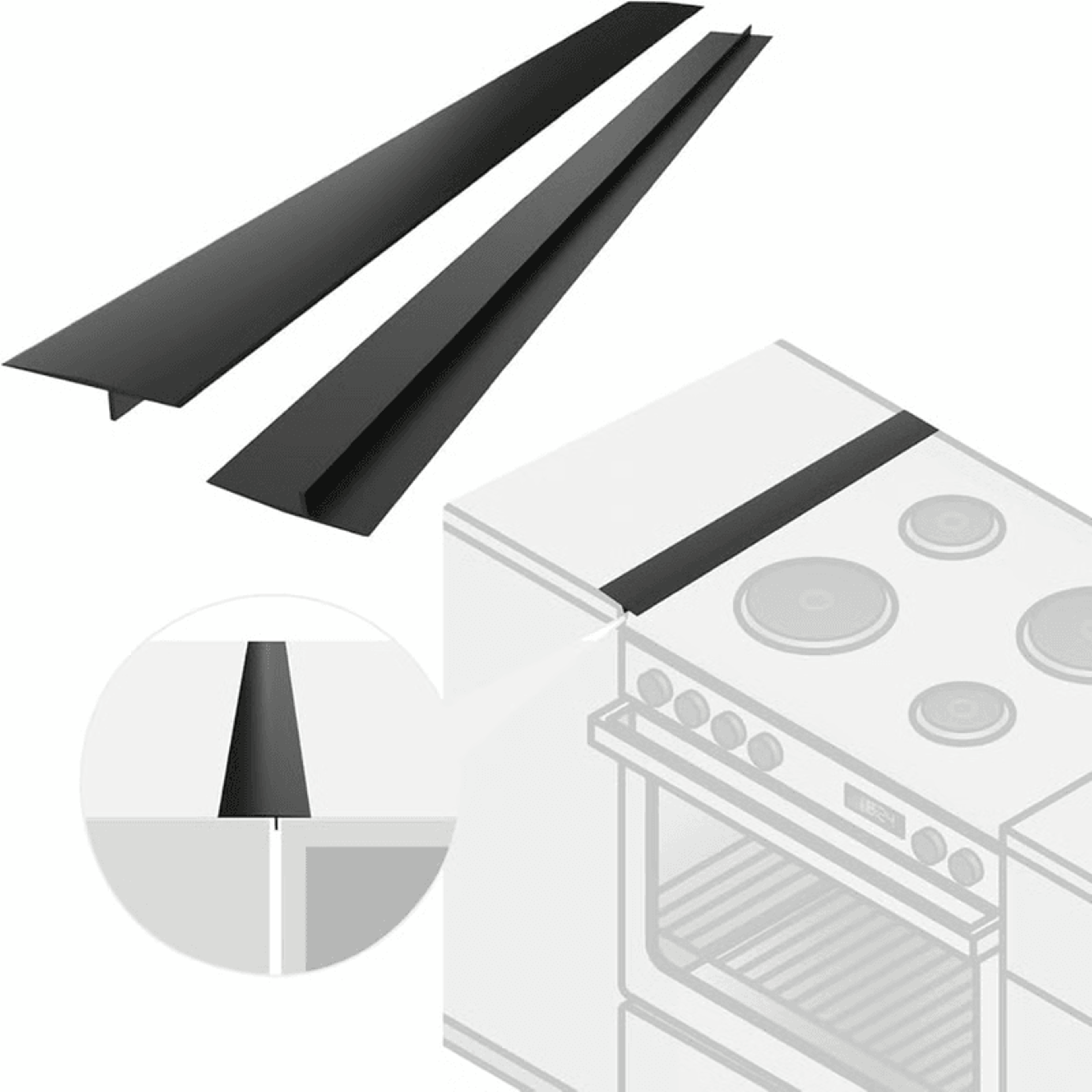 Silicone Stove Counter Gap Cover  Keep Kitchen Cracks Clean  SpillFree 7