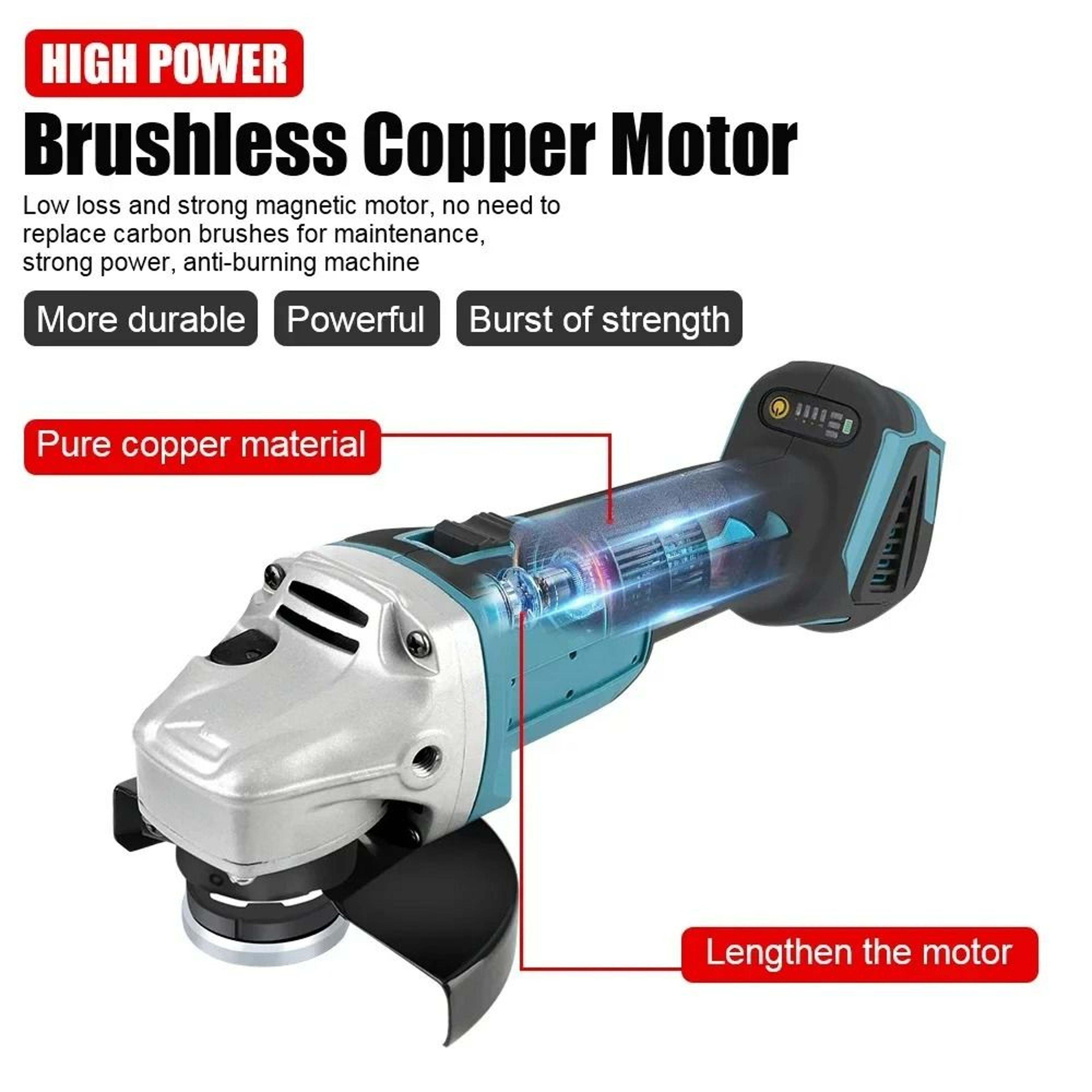brushless cordless angle grinder