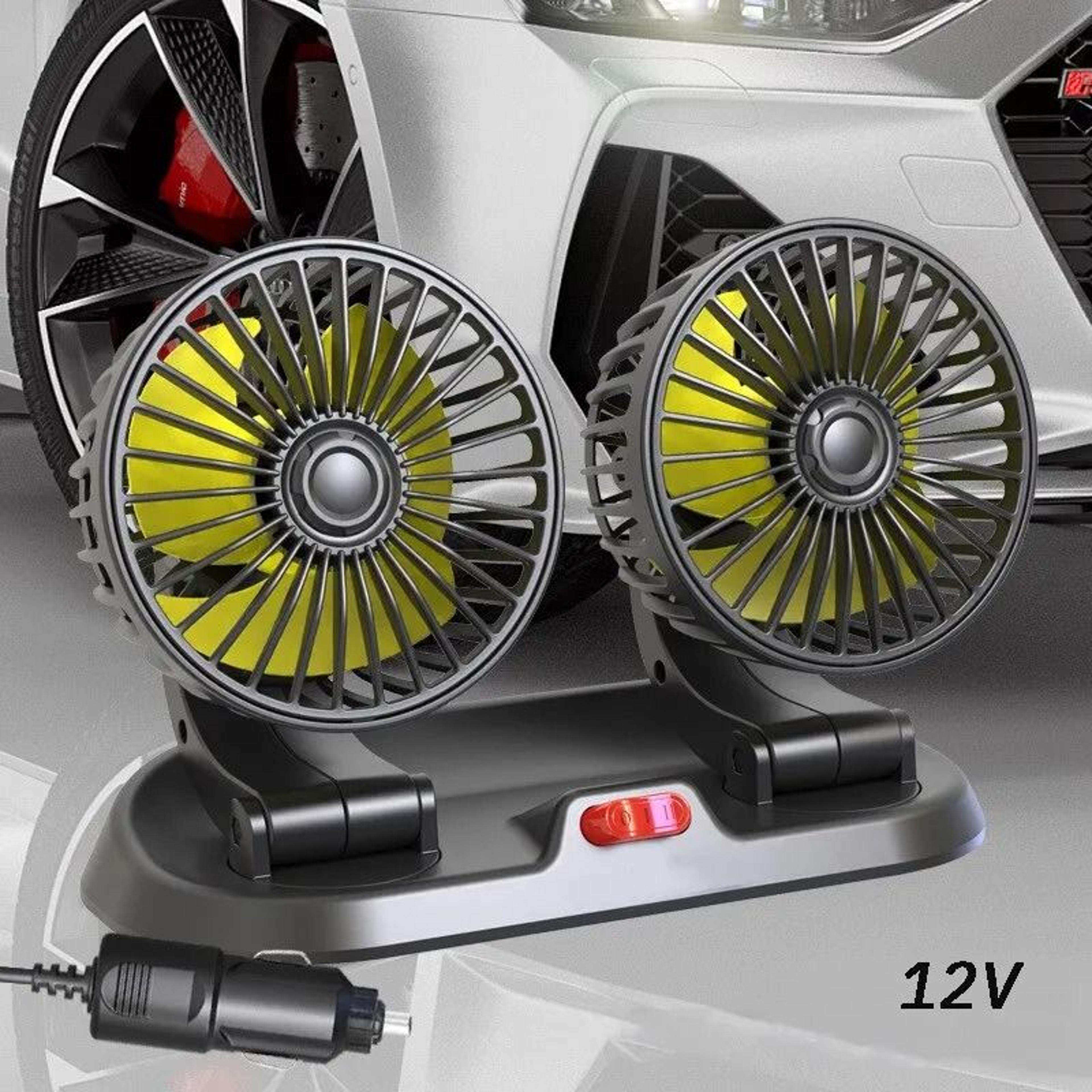 Dual Head Adjustable Vehicle Cooling Fan 8