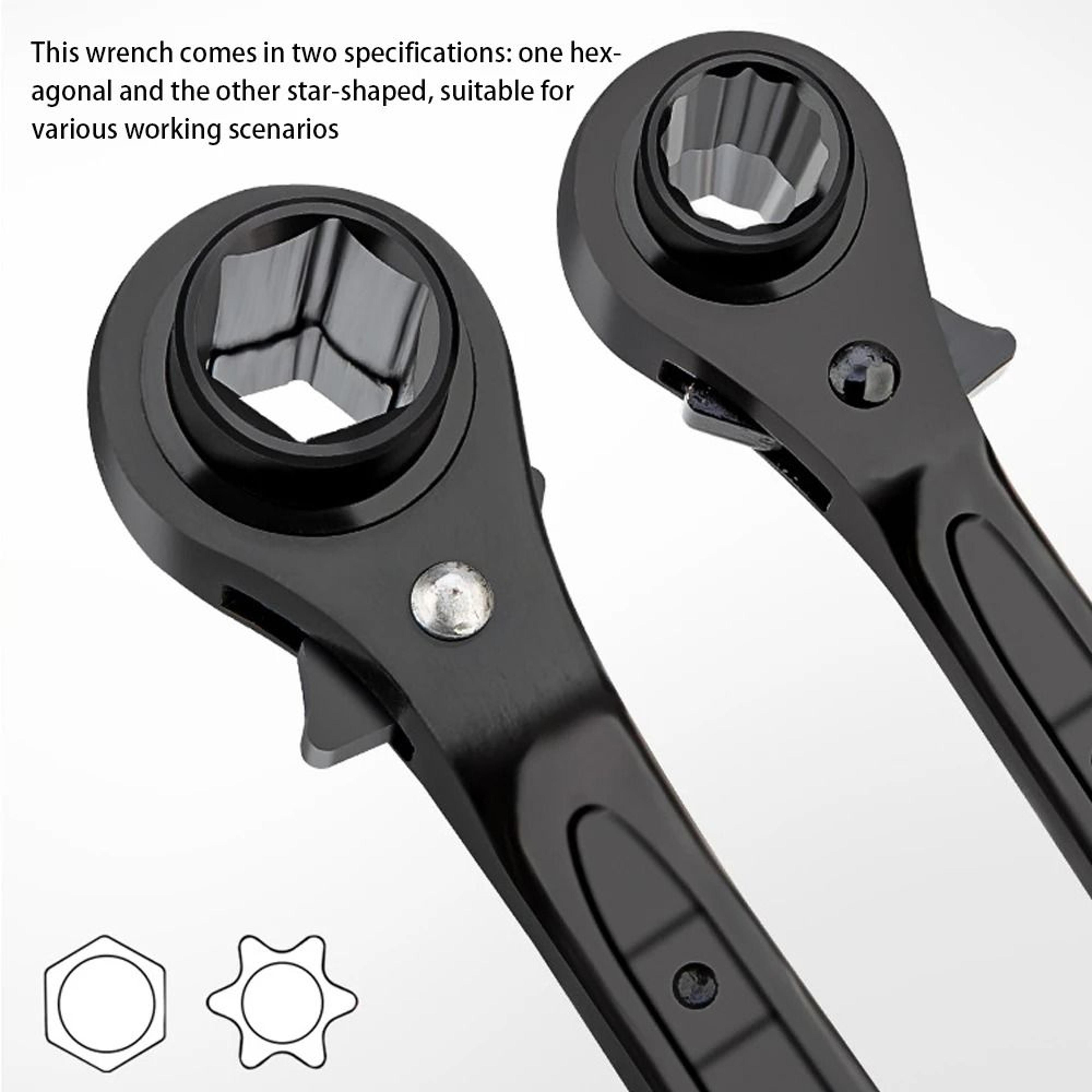 8 in 1 dog bone ratchet wrench
