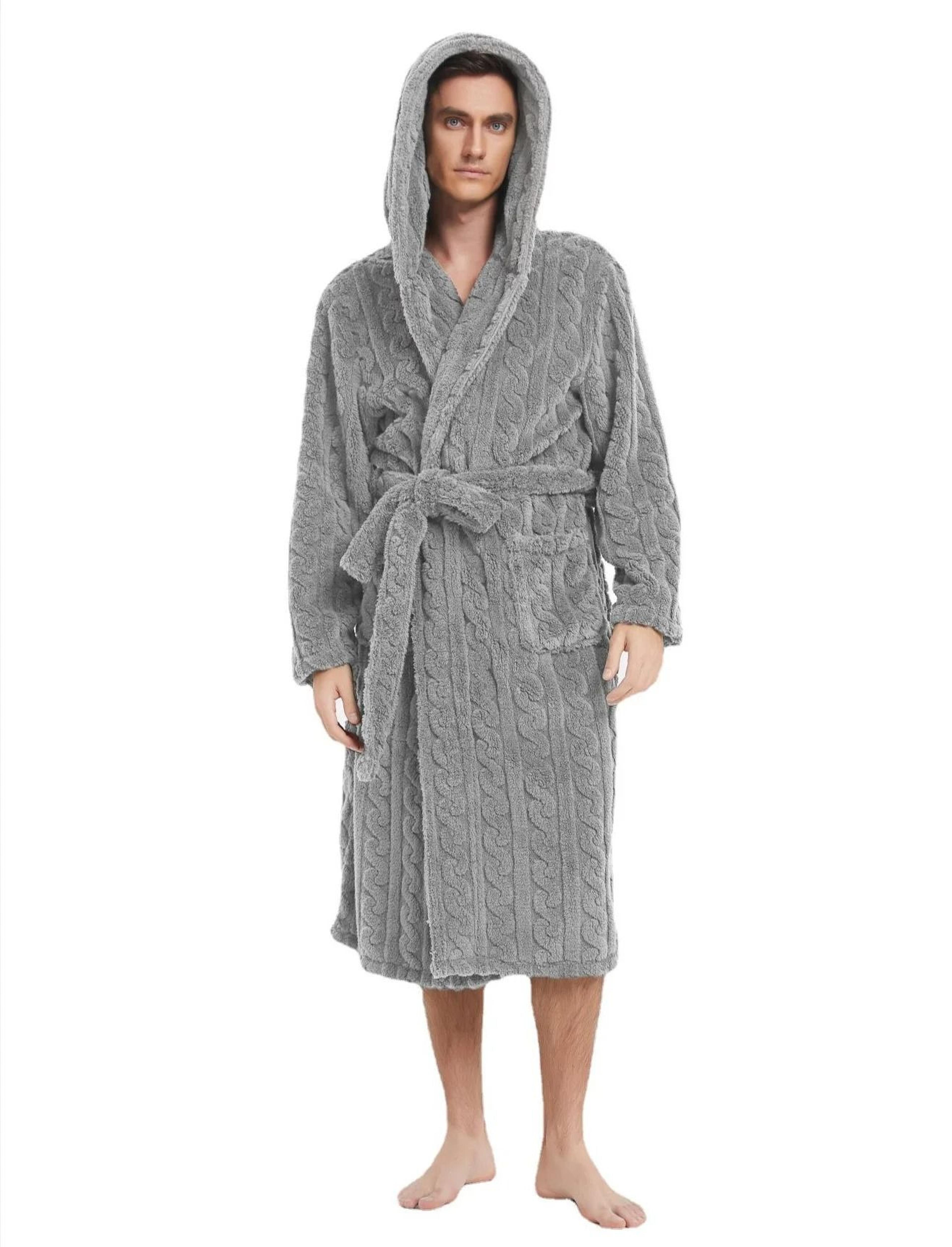 Luxurious Thickened Jacquard Hooded Couples Robe 8