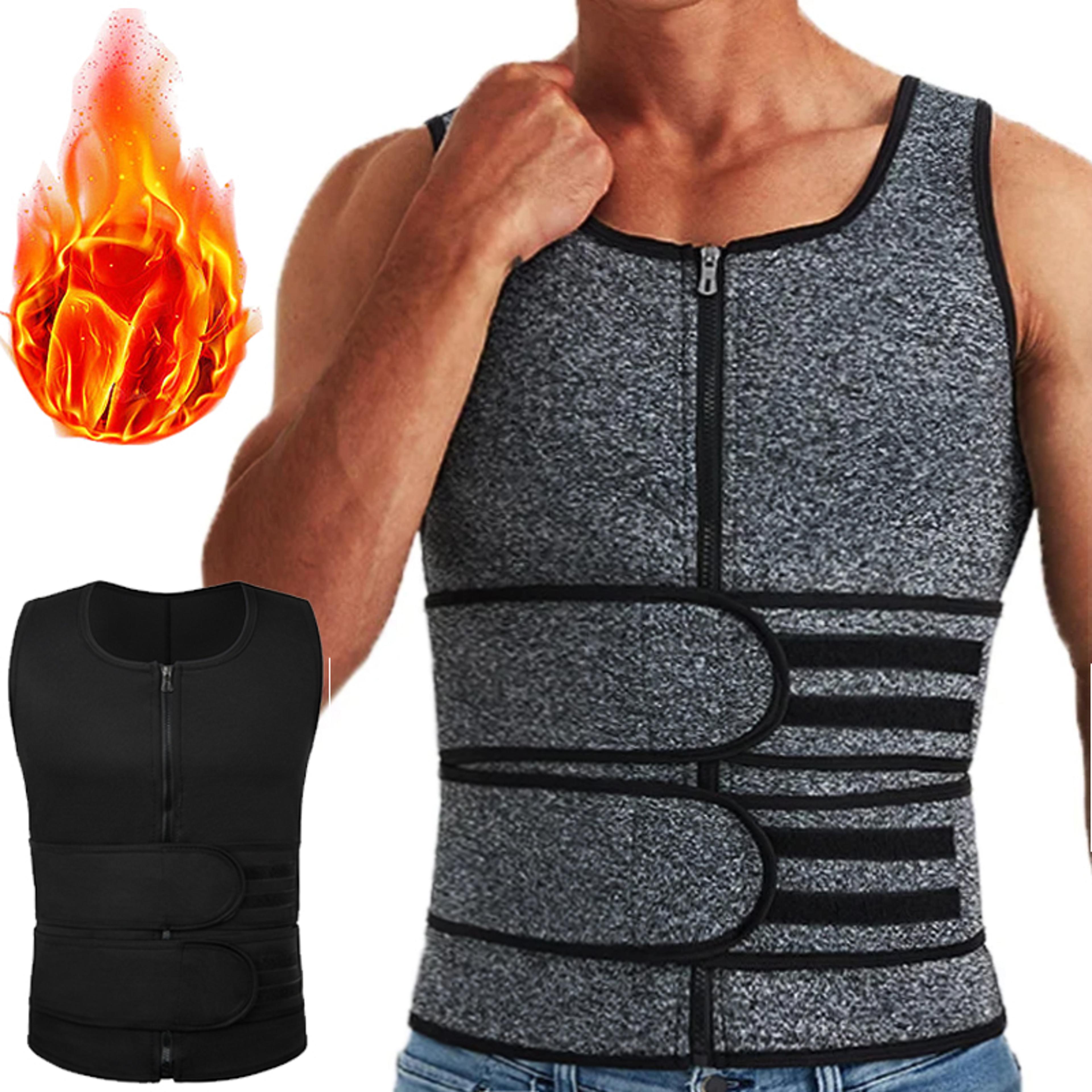 men's slimming sauna sweat vest, fat burner waist trainer for core shaping