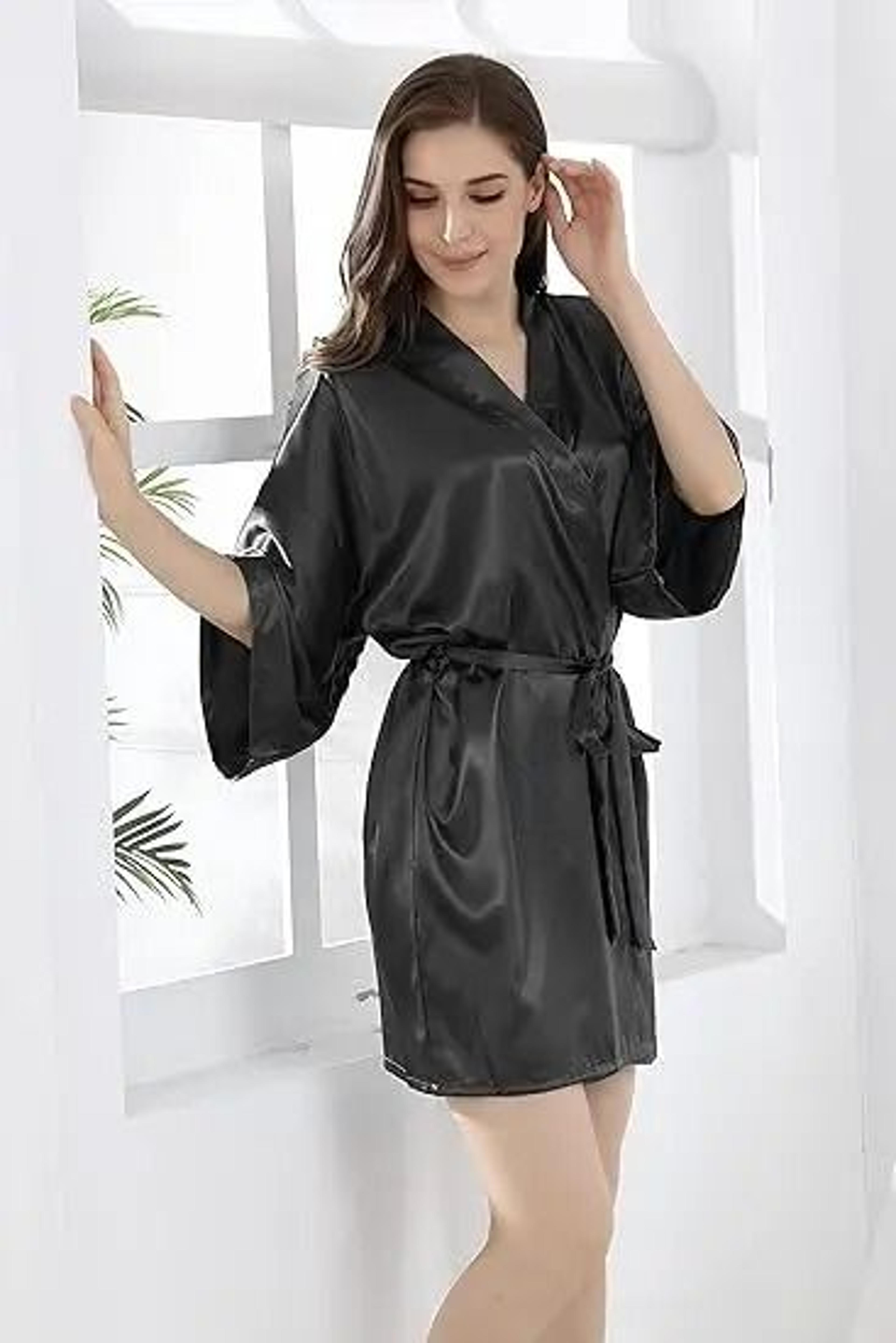 Womens Silk Kimono Bridesmaid Robe 5