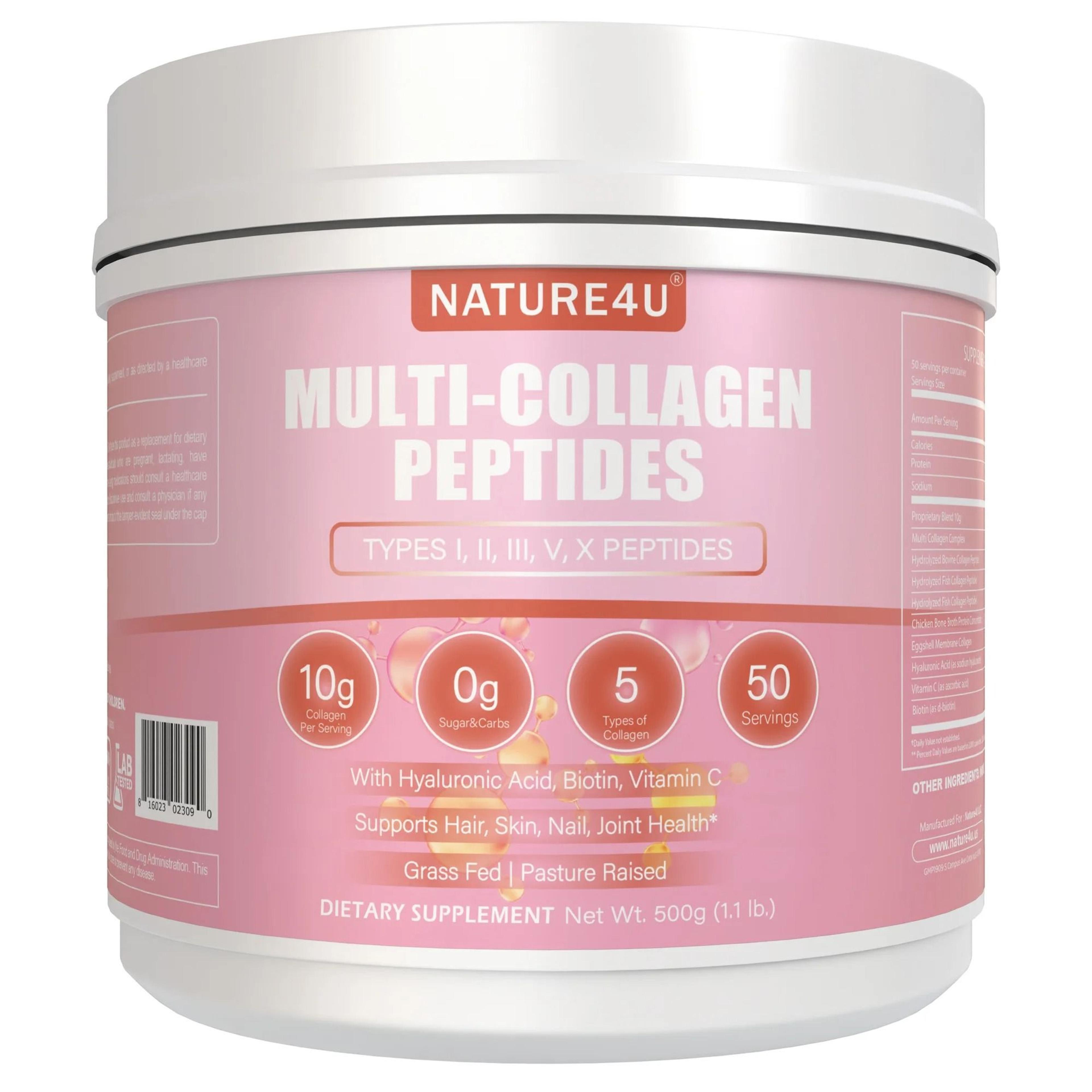 five-source multi-collagen complex with cellular support nutrients