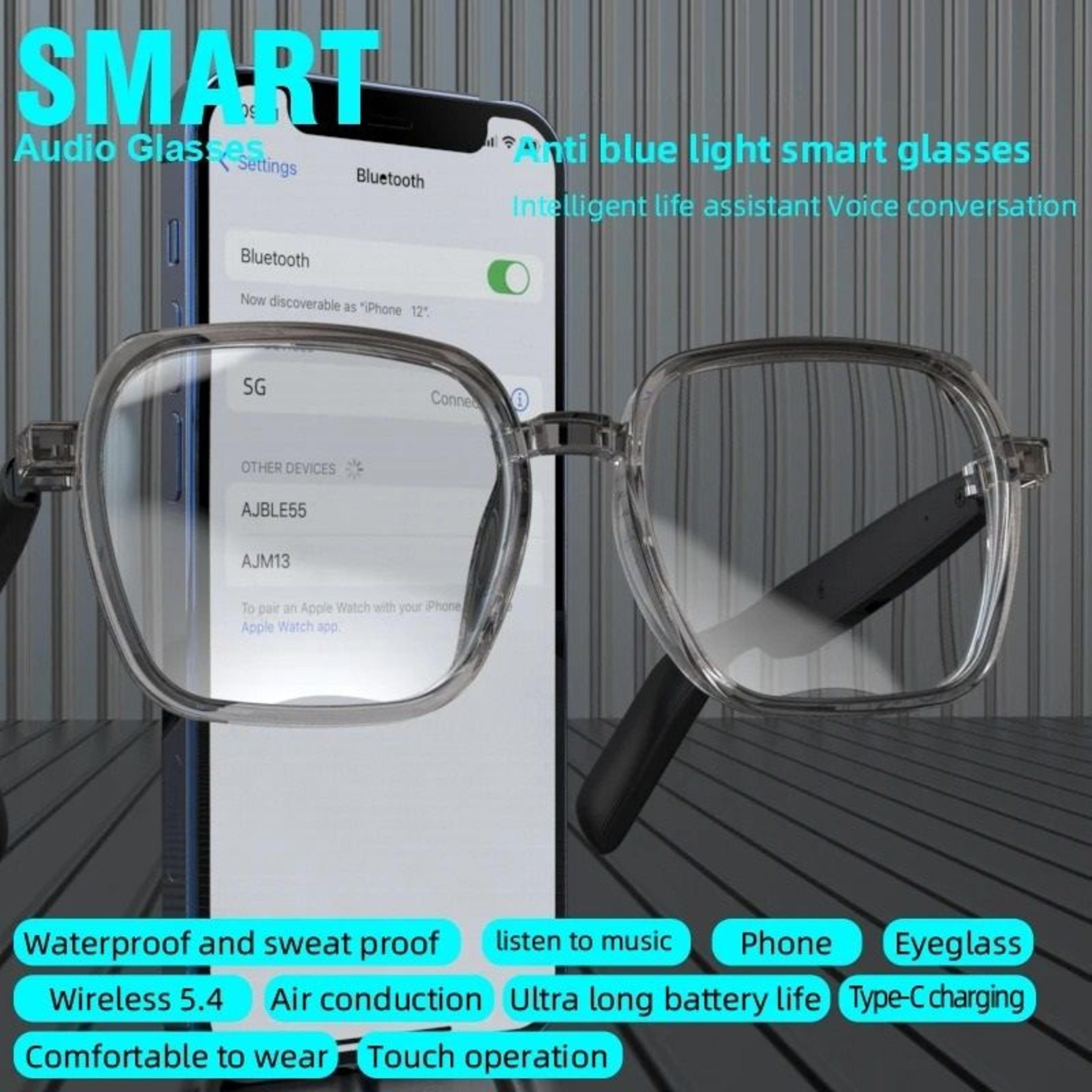 Panoramic Clear Lens Smart Audio Optic Frame 1