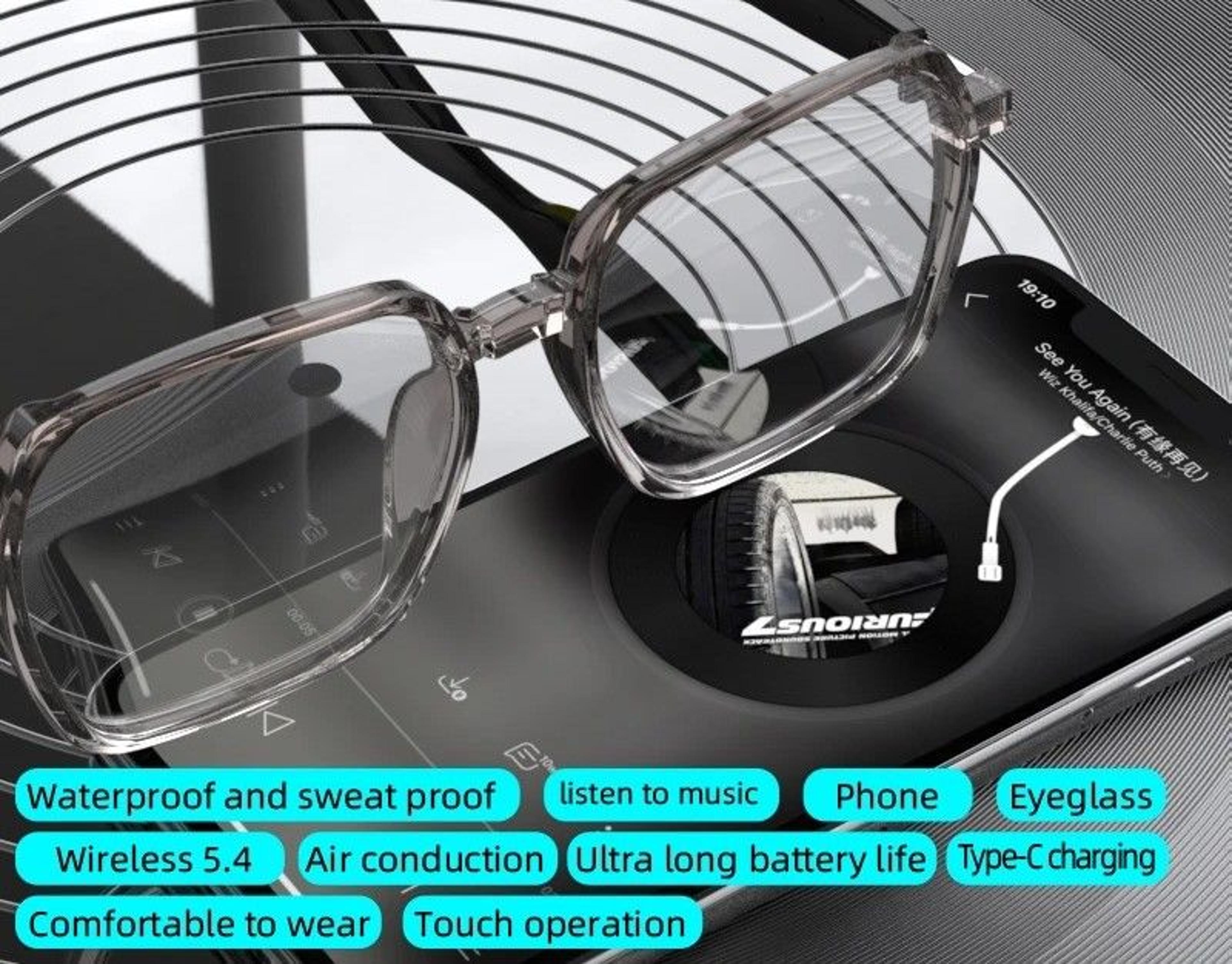 Panoramic Clear Lens Smart Audio Optic Frame 2