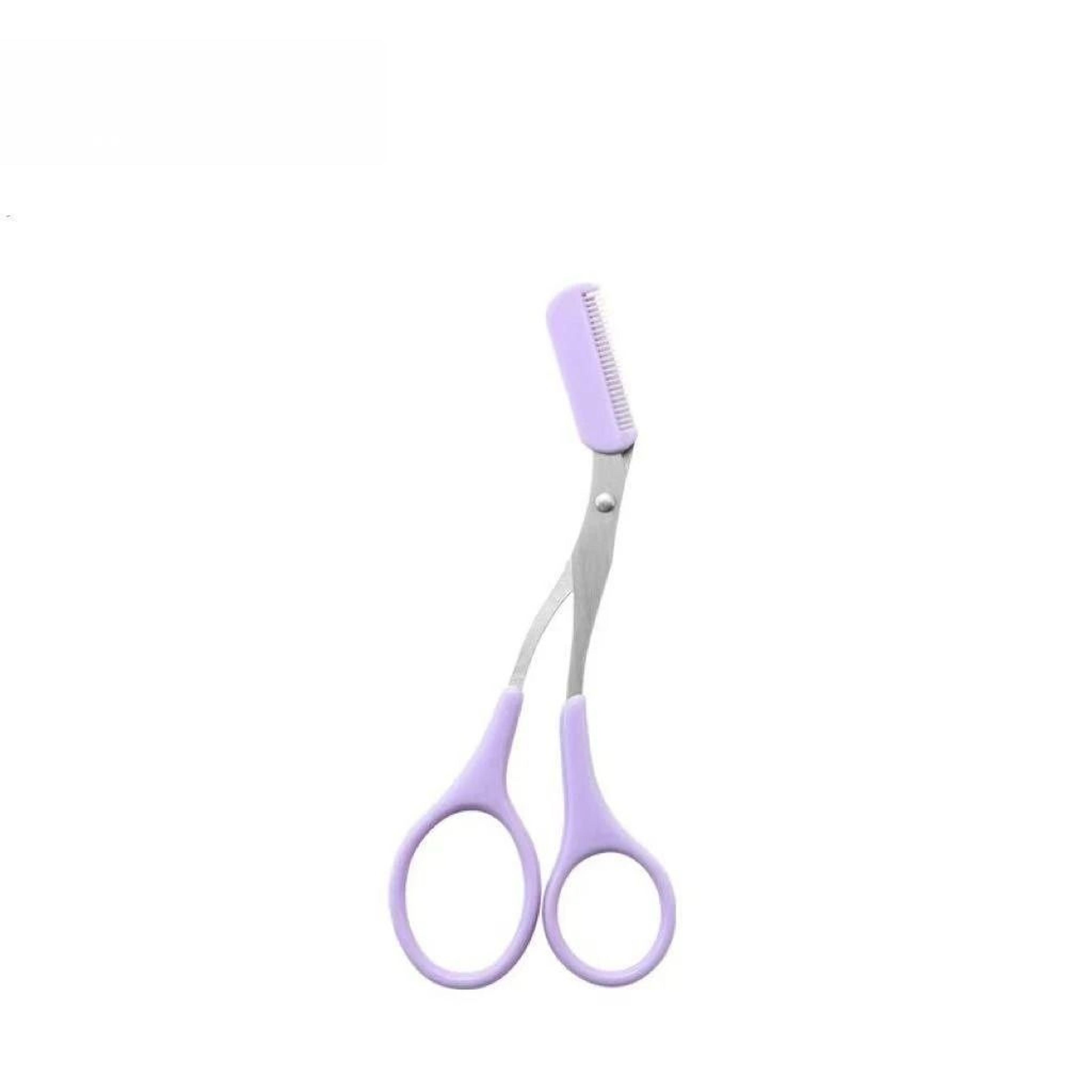 Pink Precision Brow Sculpting Scissors With Integrated Comb 10