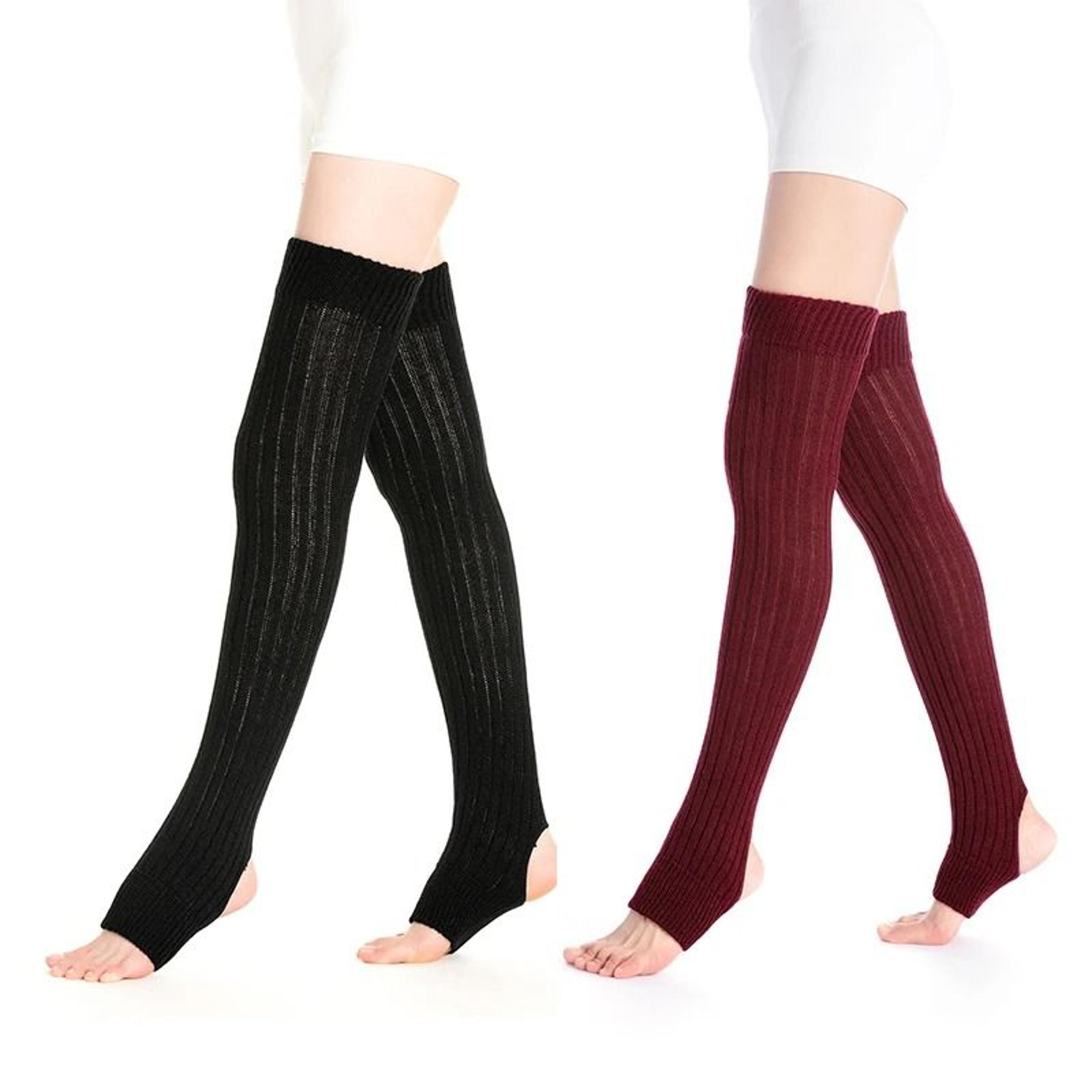 over knee thermal gaiters with hollowed heel design