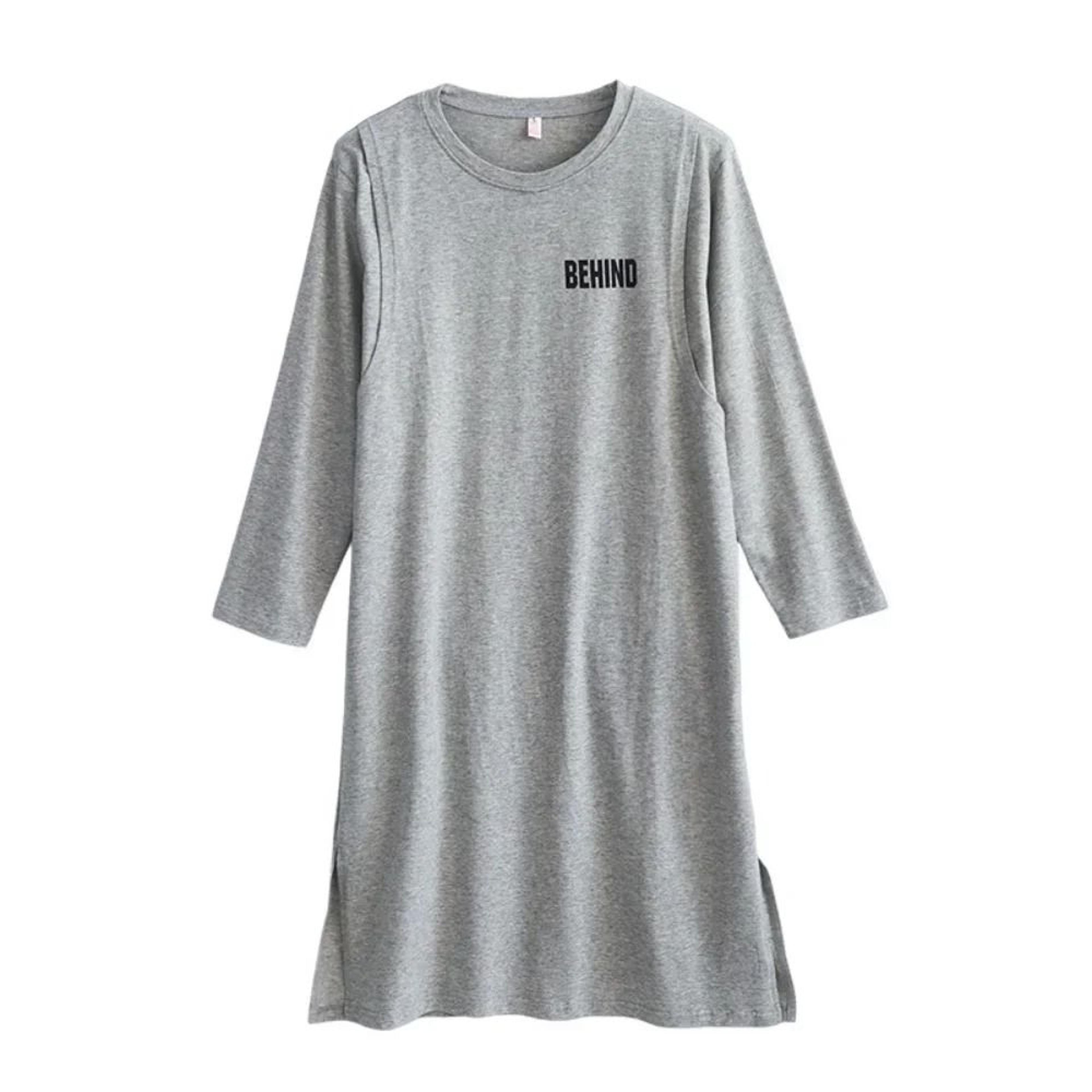 Casual Printed Maternity And Breastfeeding TShirt Dress 5