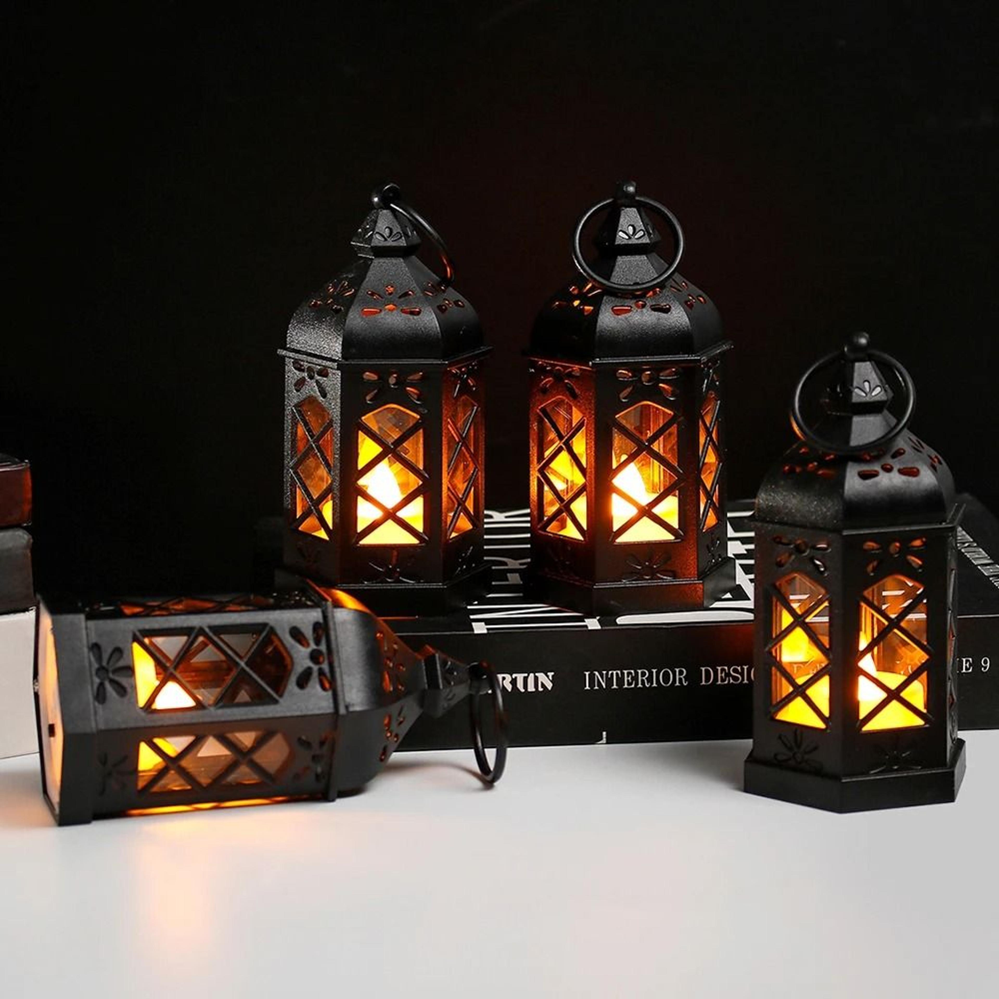 Vintage LED Flickering Flame Candle Lantern 3