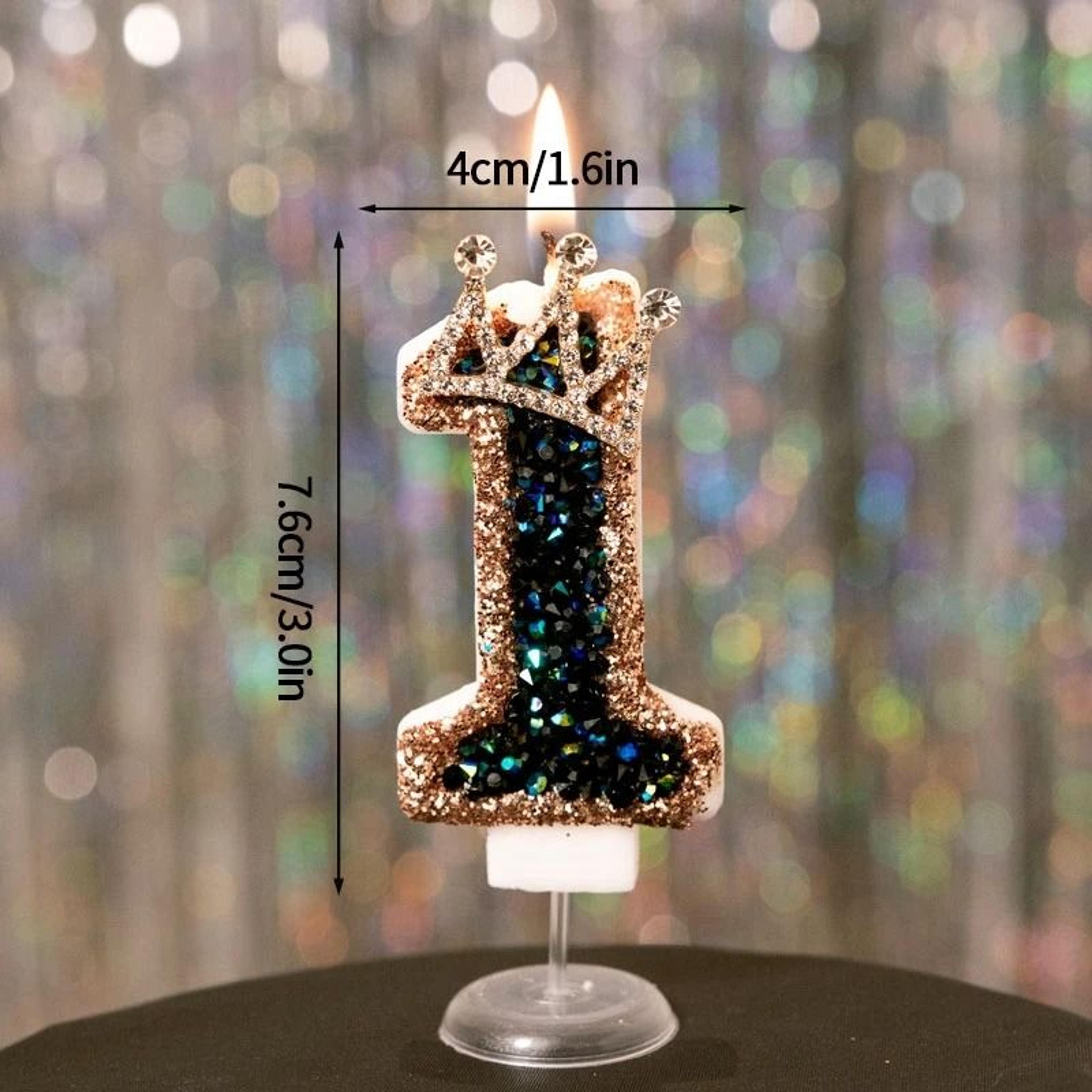 Black Diamond Crown Digital Birthday Candle 5