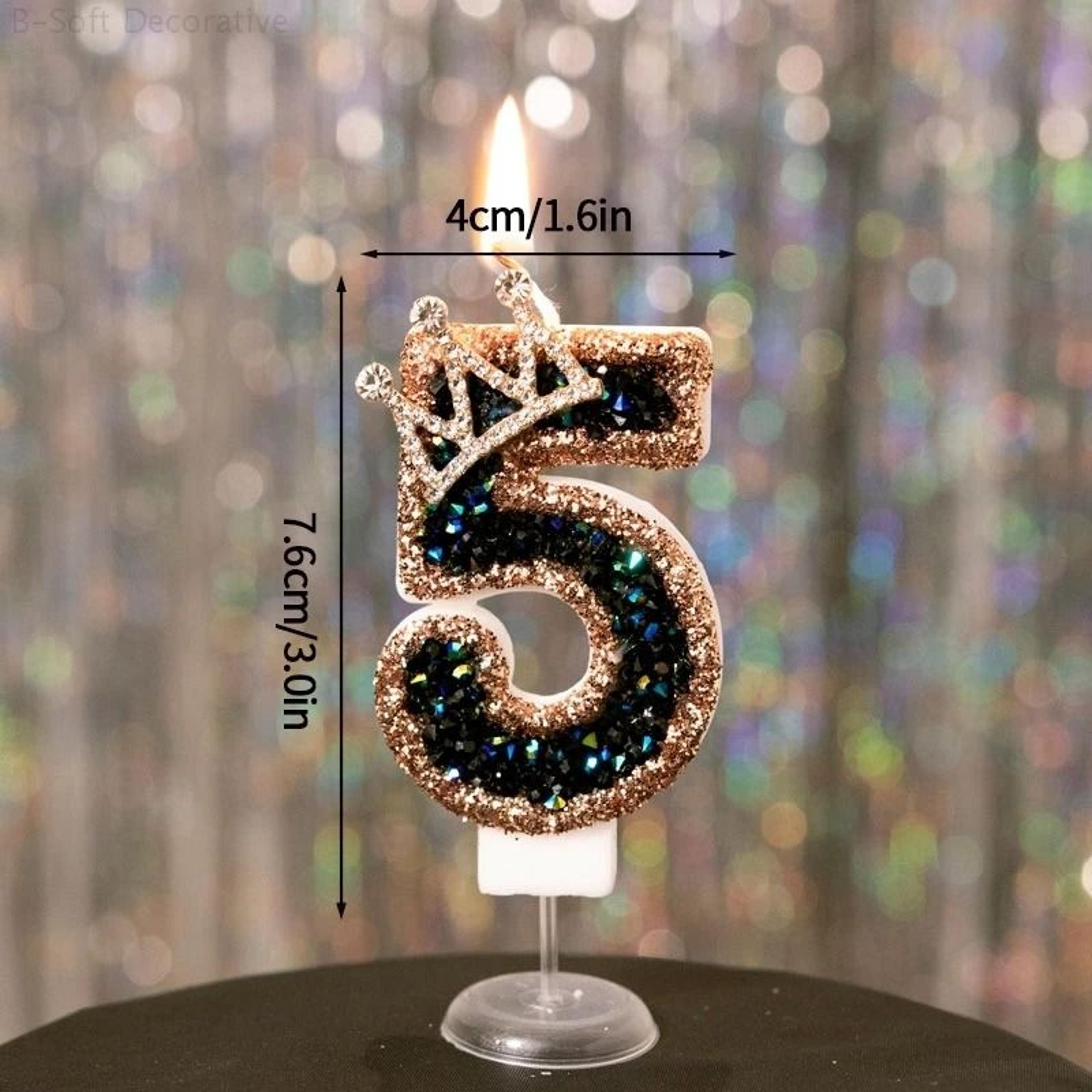Black Diamond Crown Digital Birthday Candle 11