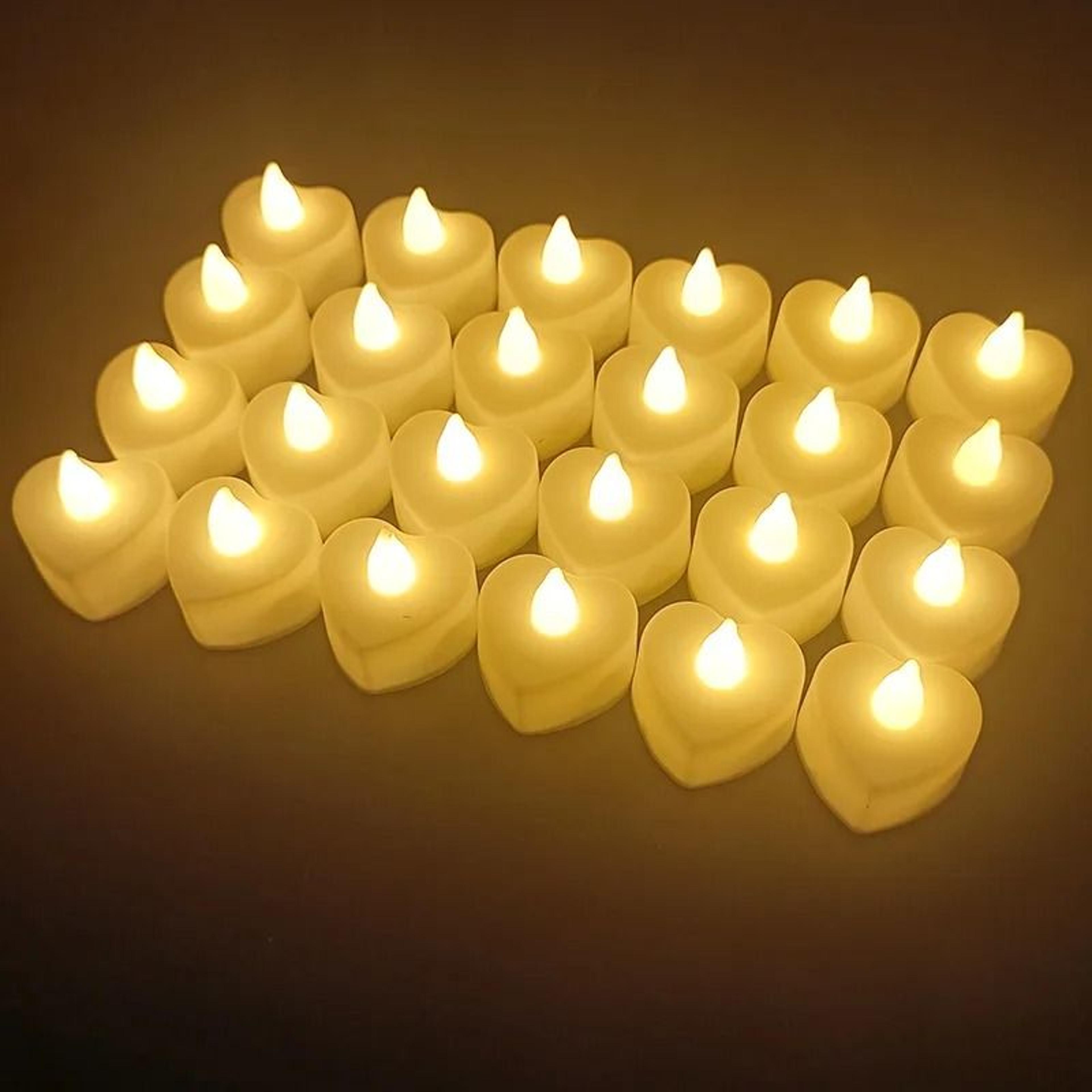 24Piece Red Shell Flameless LED Tea Lights 7