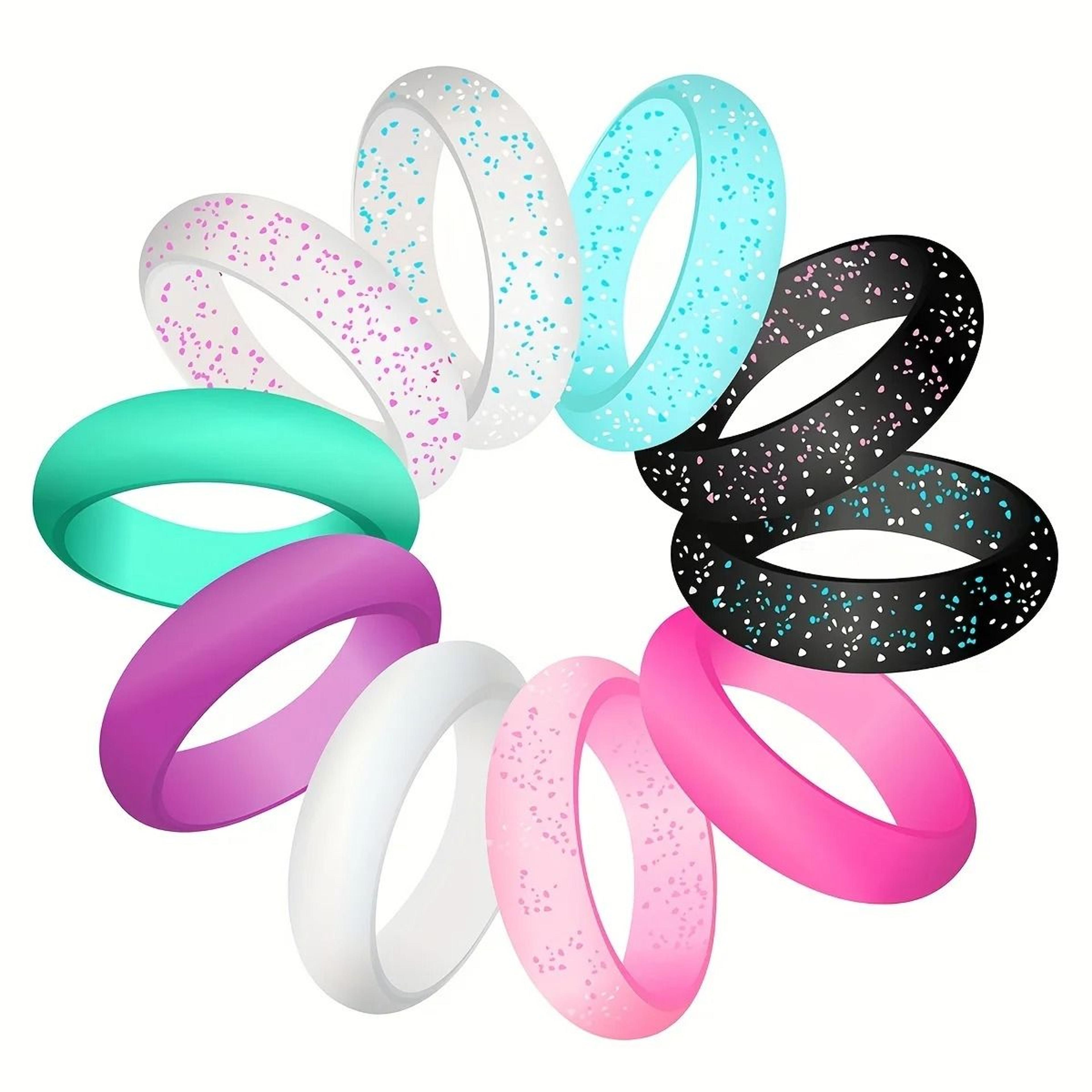 10 Piece Flexible Silicone Wedding Band And Engagement Collection 3