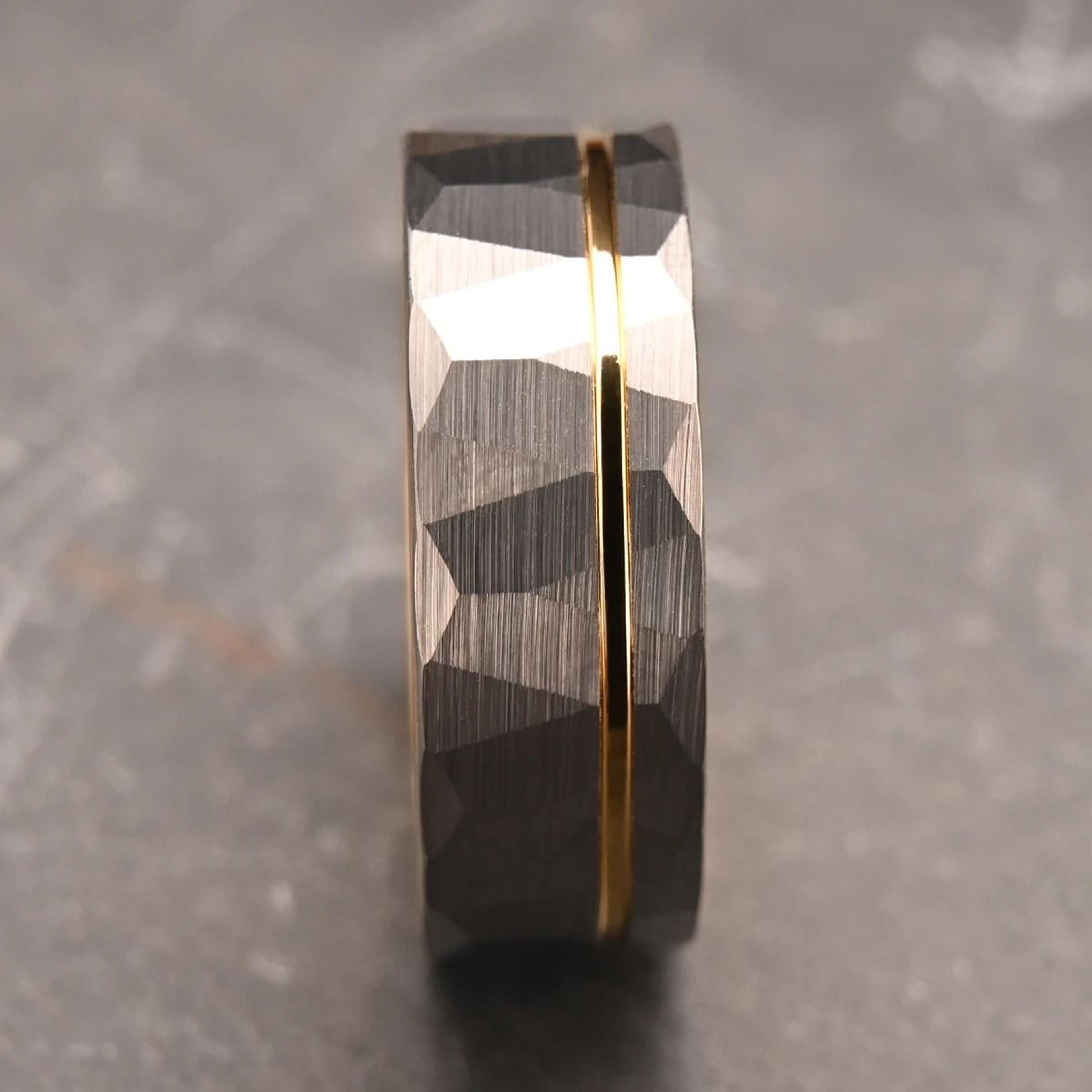 Hammered Tungsten Carbide Professional Wedding Band 1