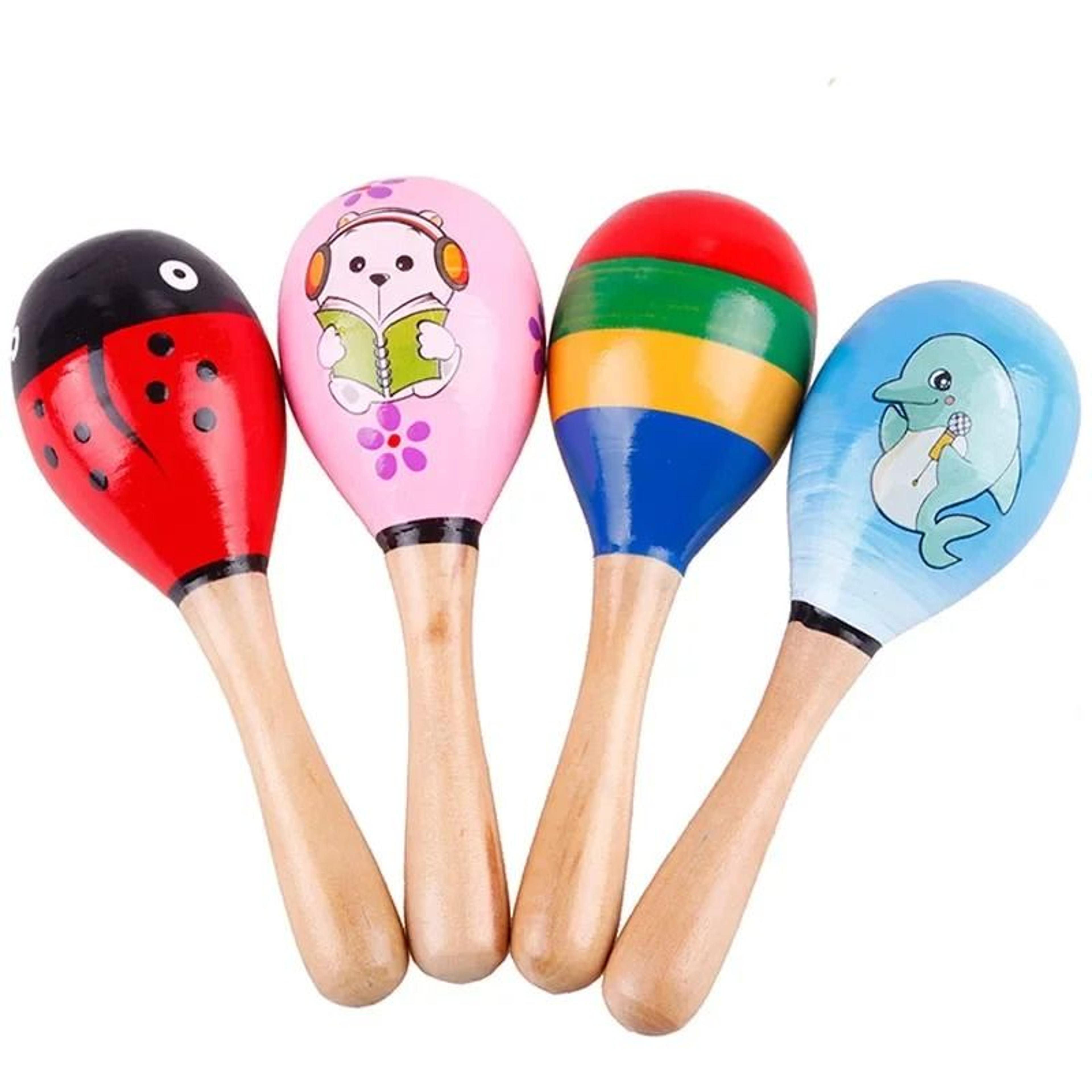 Natural Wood Pediatric Rattle And Rhythm Shaker 1
