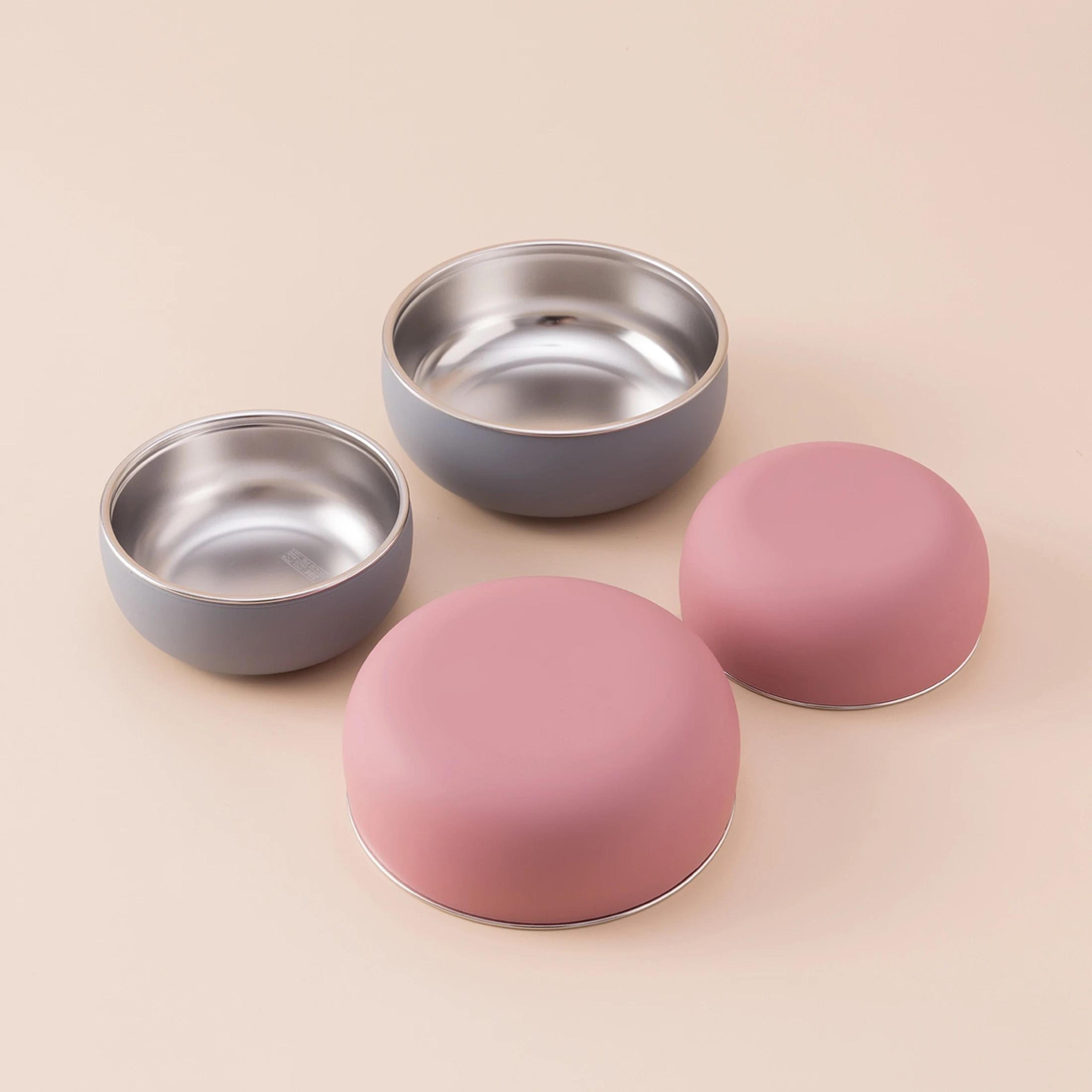Double Layer Stainless Steel Pediatric Feeding Bowl Set 2