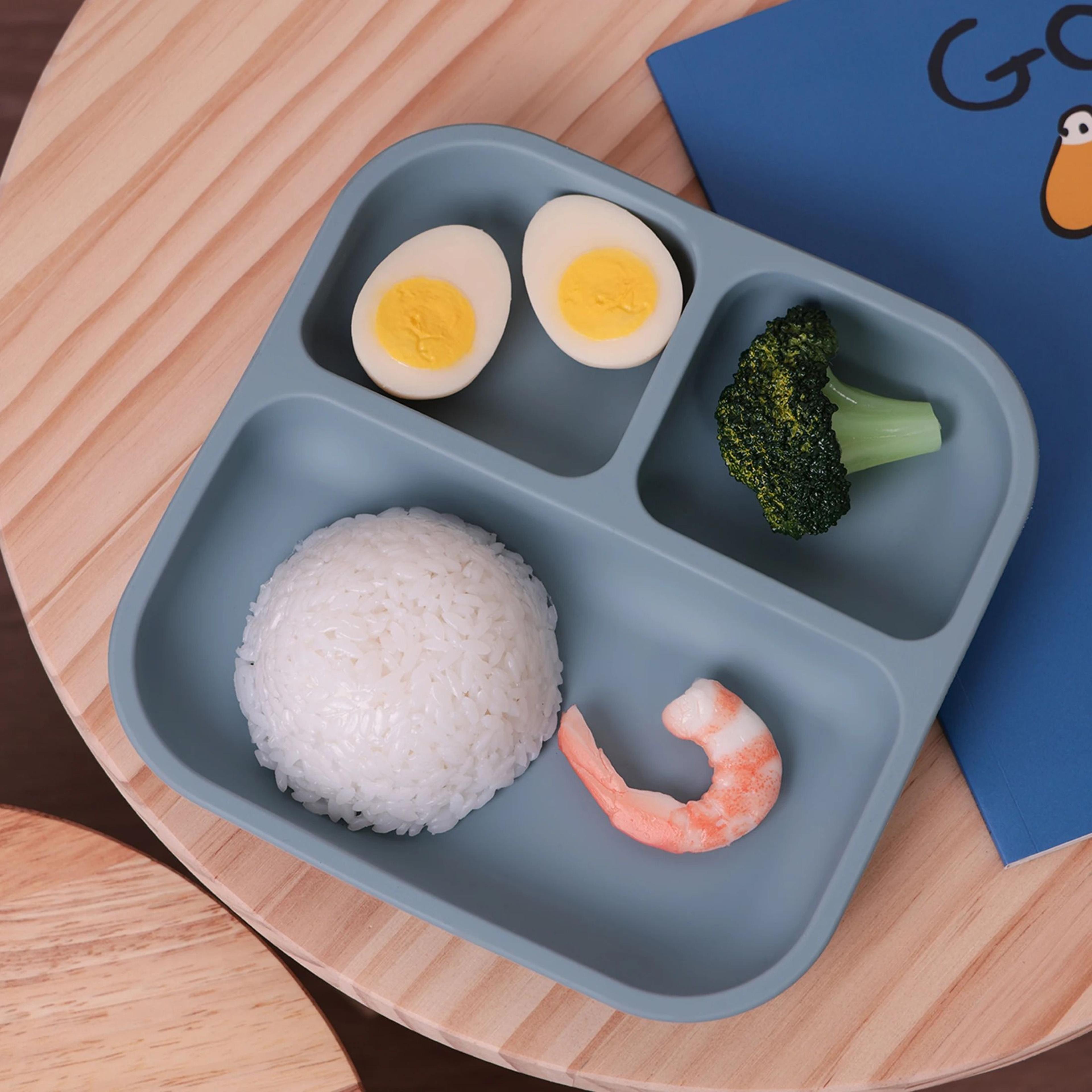 Divided Square Kids Silicone Suction Plate 2