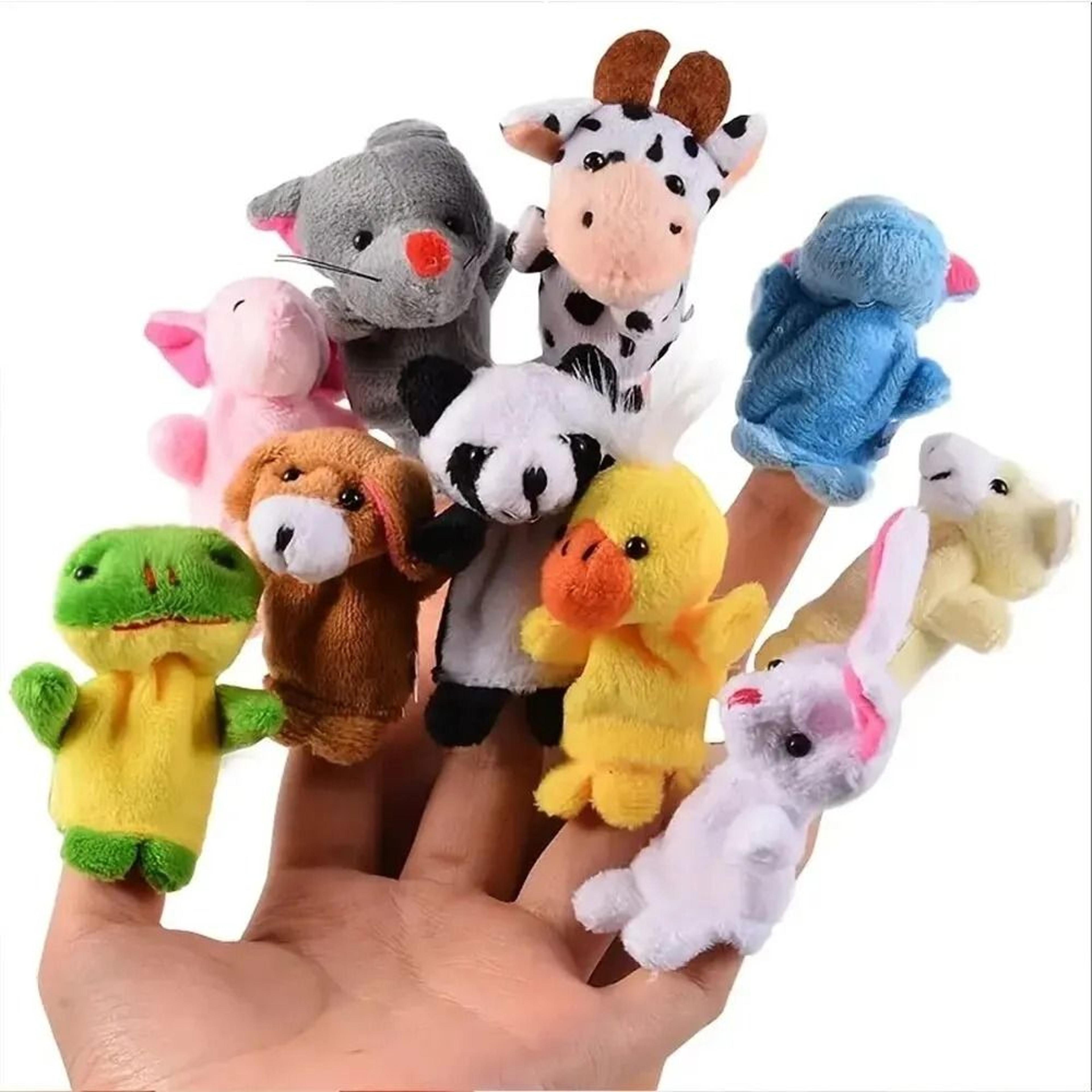 Plush Cartoon Finger Puppet Set 4