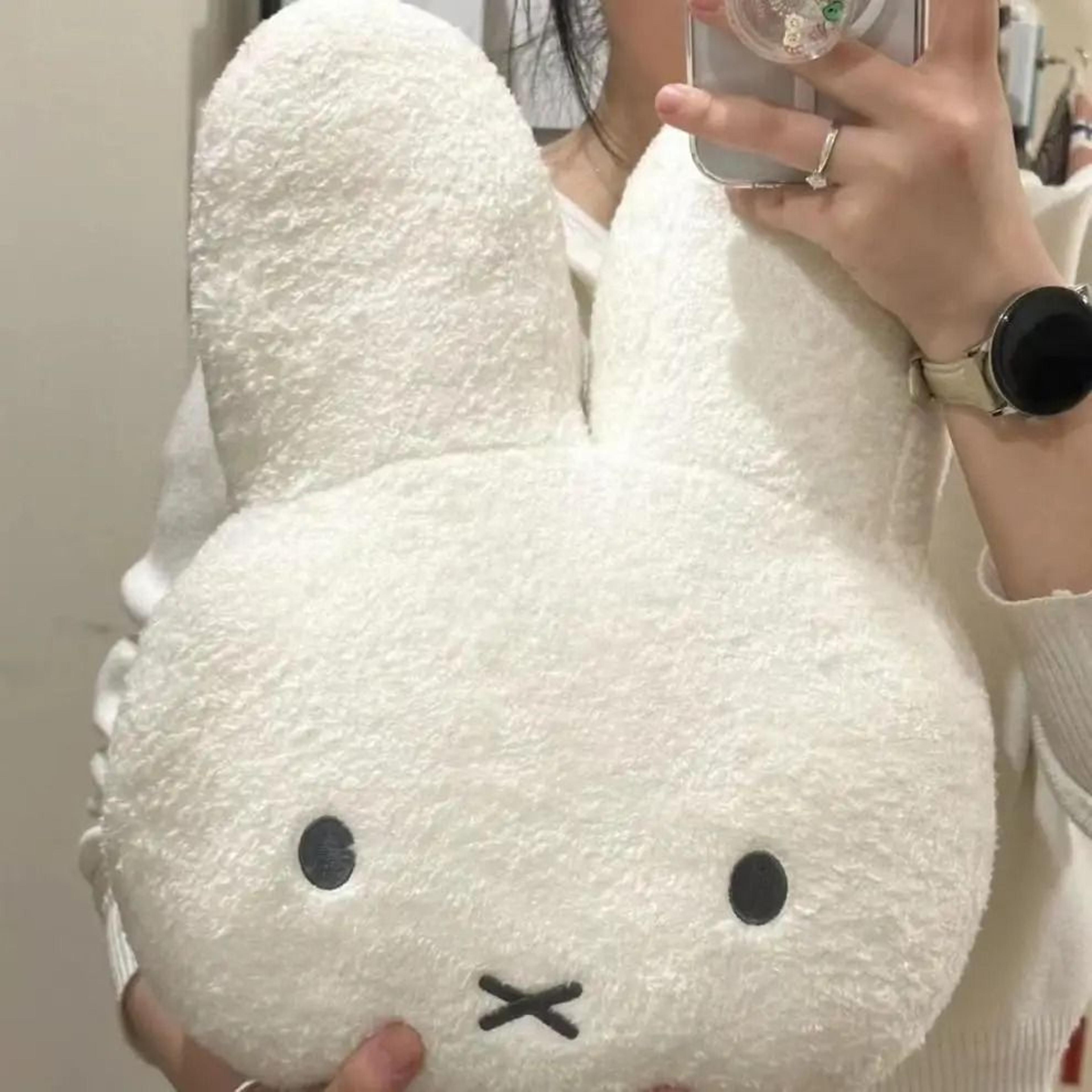 Miffy Black Eyes Character Plush Cushion 1