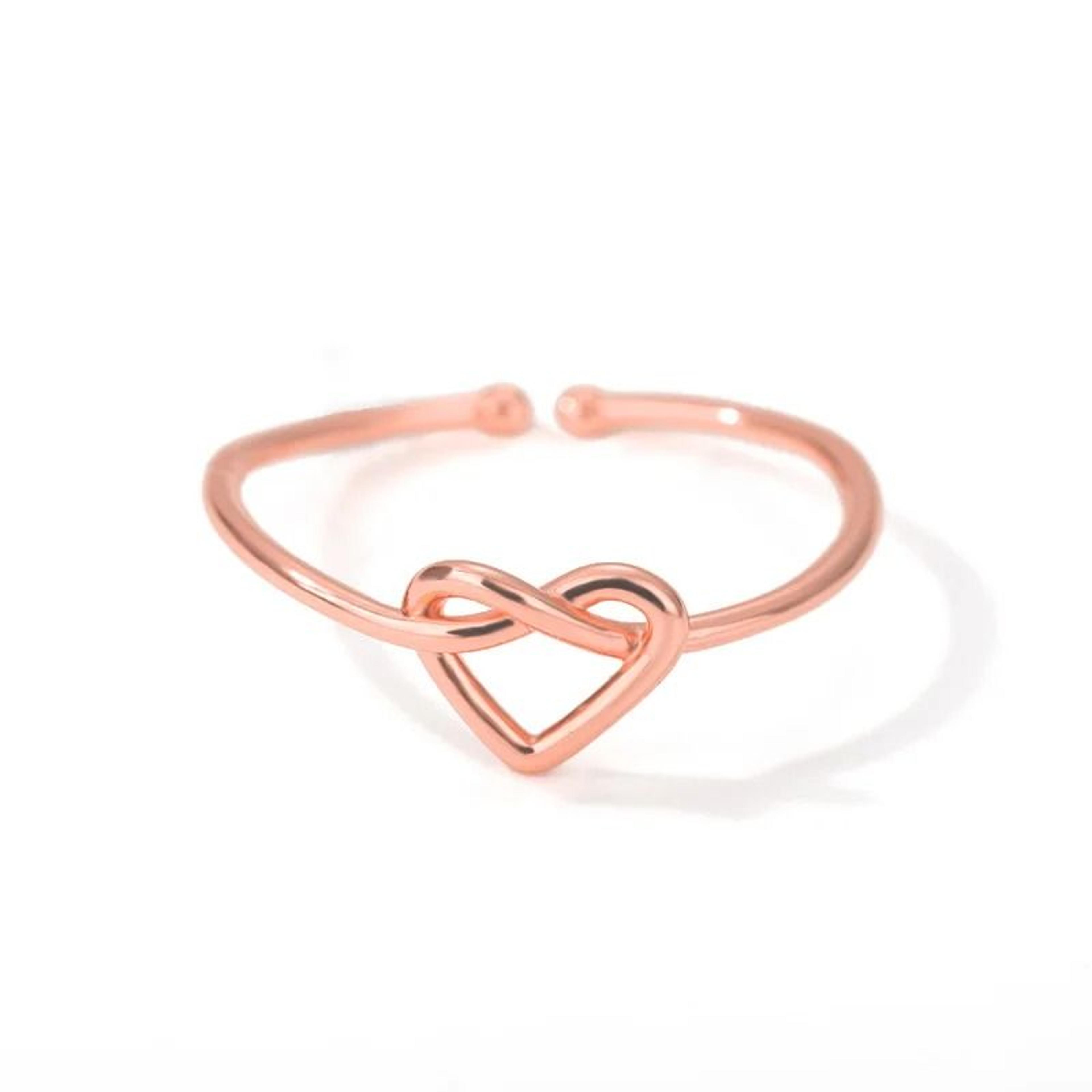 Stainless Steel Heart Couple Ring 5