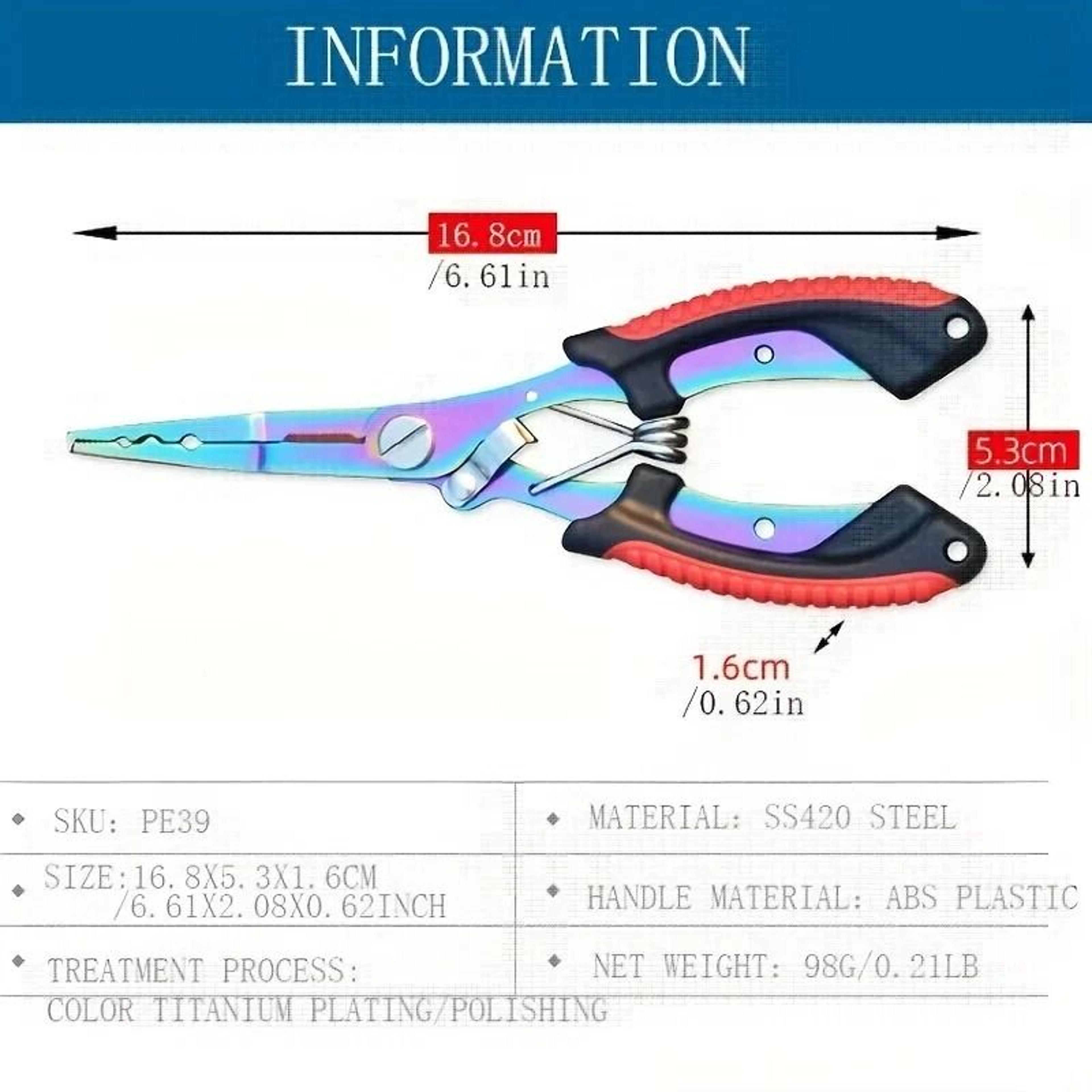 Titanium Coated Stainless Steel Multifunctional Fishing Pliers 3