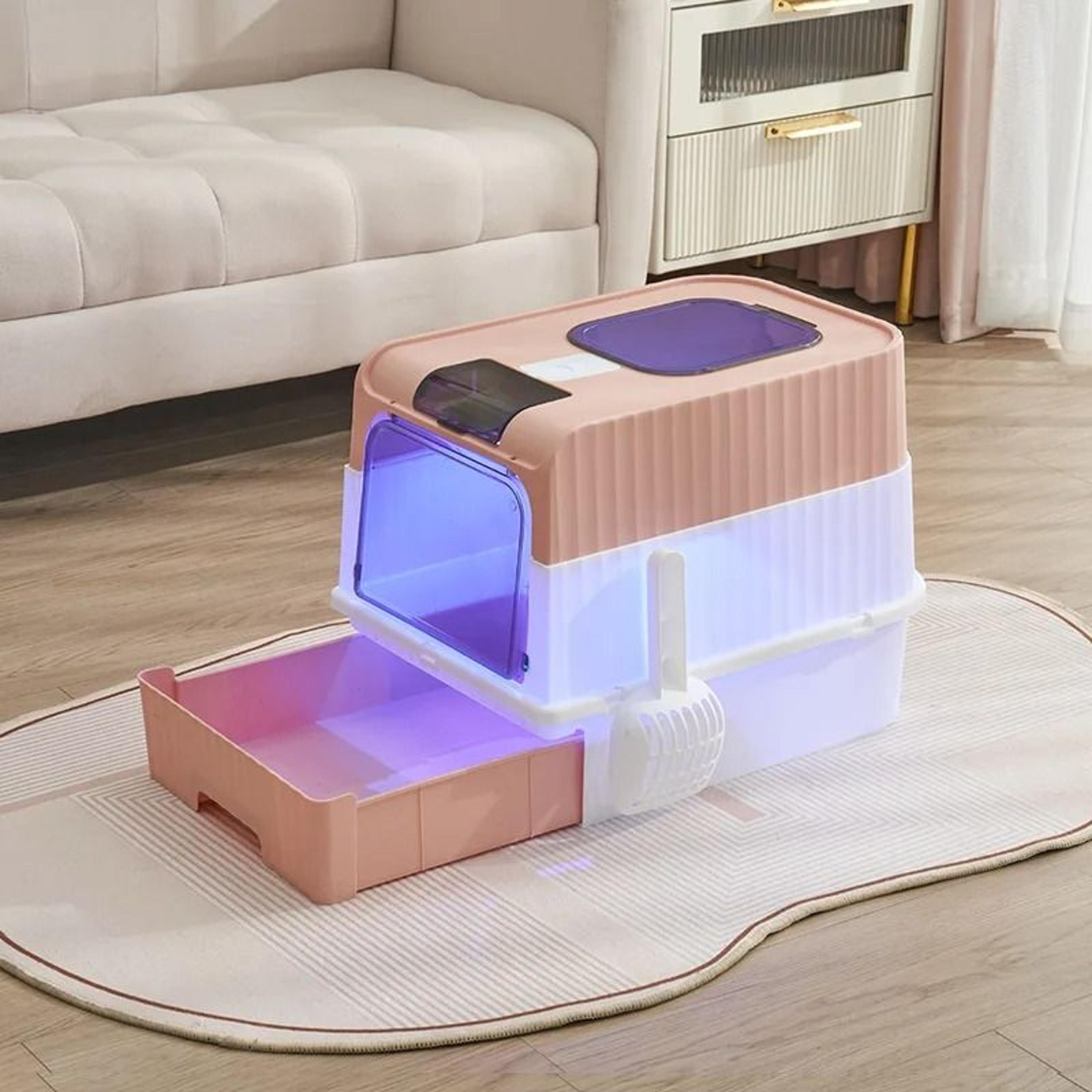 Fully Enclosed AntiSplash Cat Litter Box 9