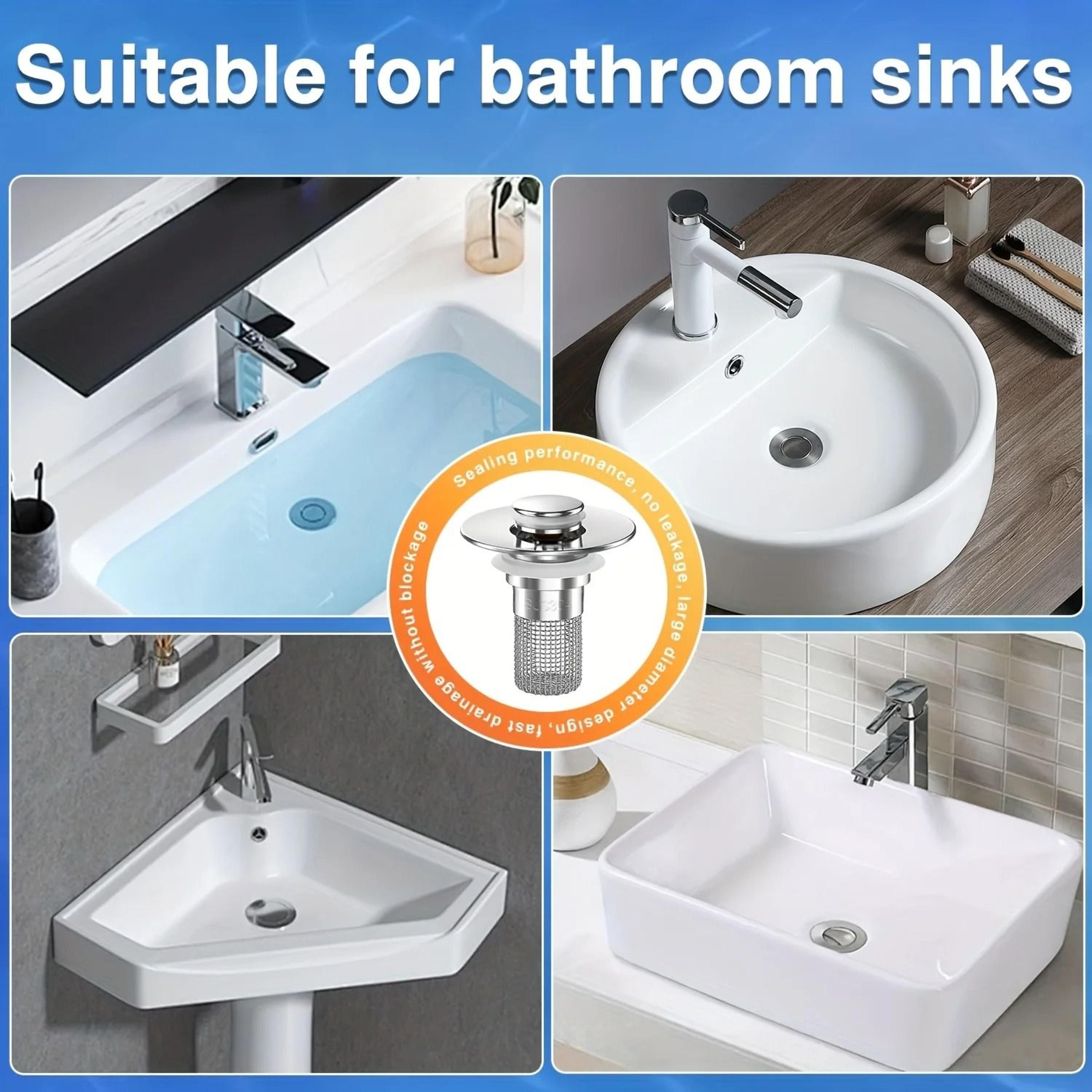 2 Pack Stainless Steel Pop Up Sink Strainer 5