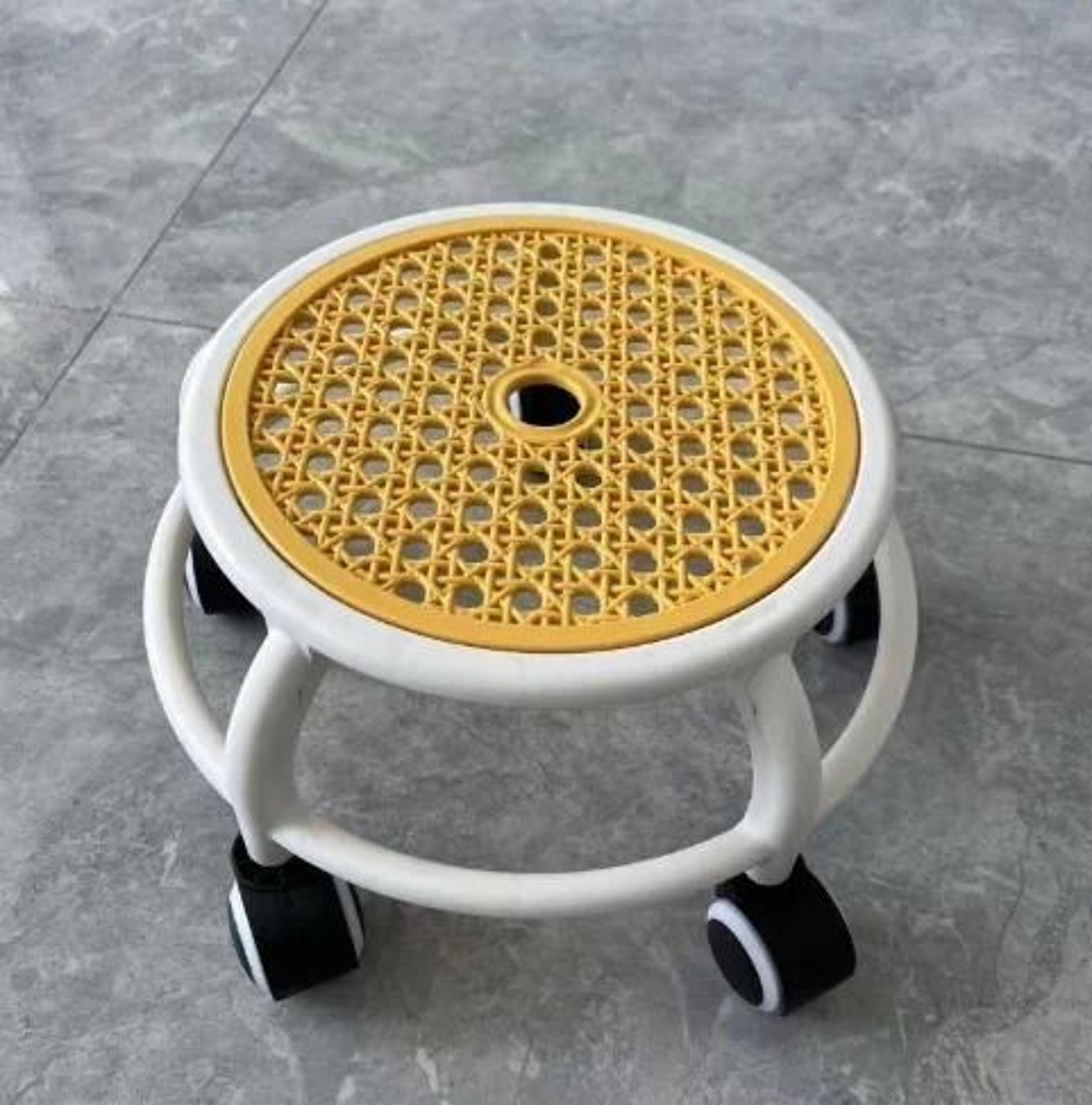 Silent Rotating Circular Rolling Stool 5
