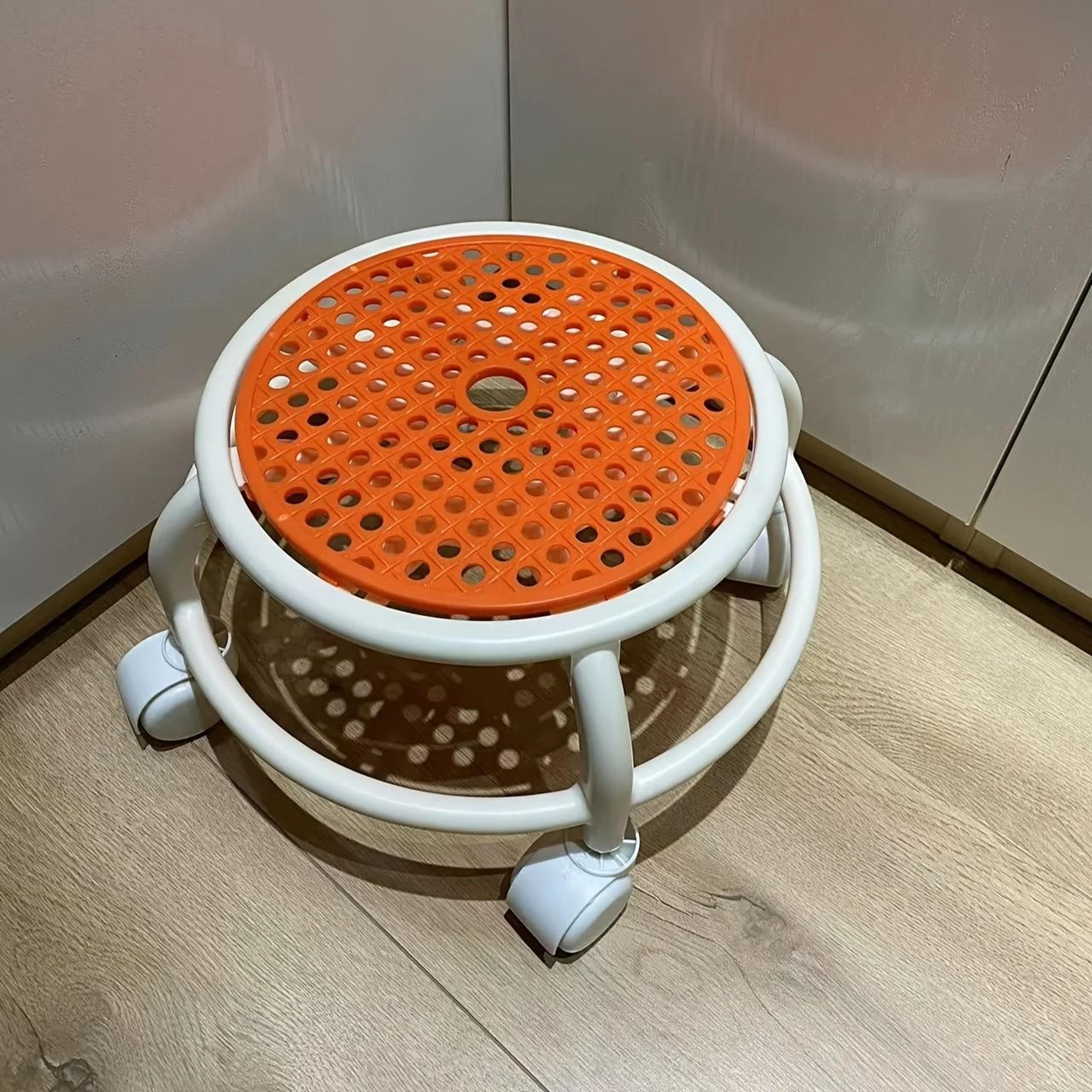 Silent Rotating Circular Rolling Stool 8